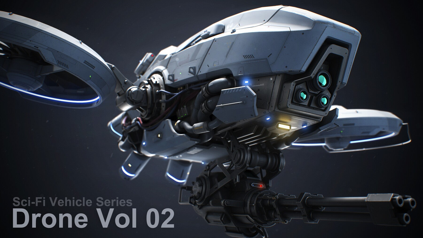 Sci-Fi Vehicle Series-Drone 02-PBR