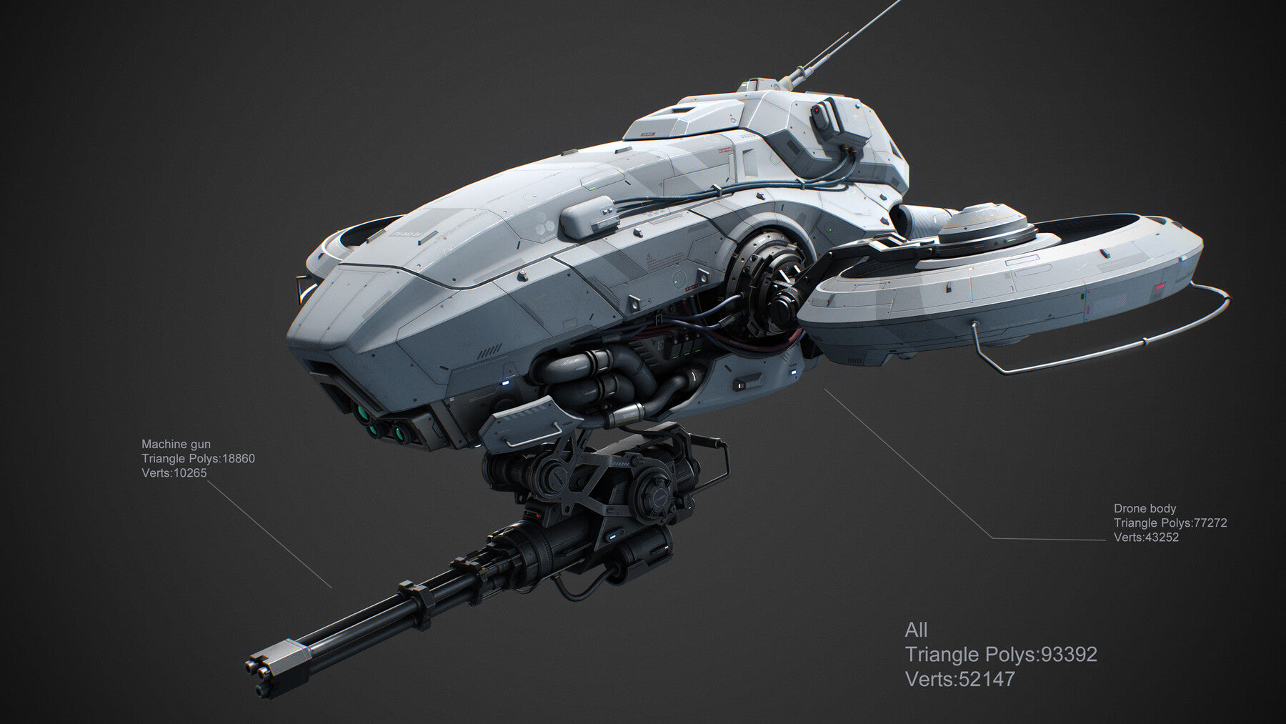 Sci-Fi Vehicle Series-Drone 02-PBR