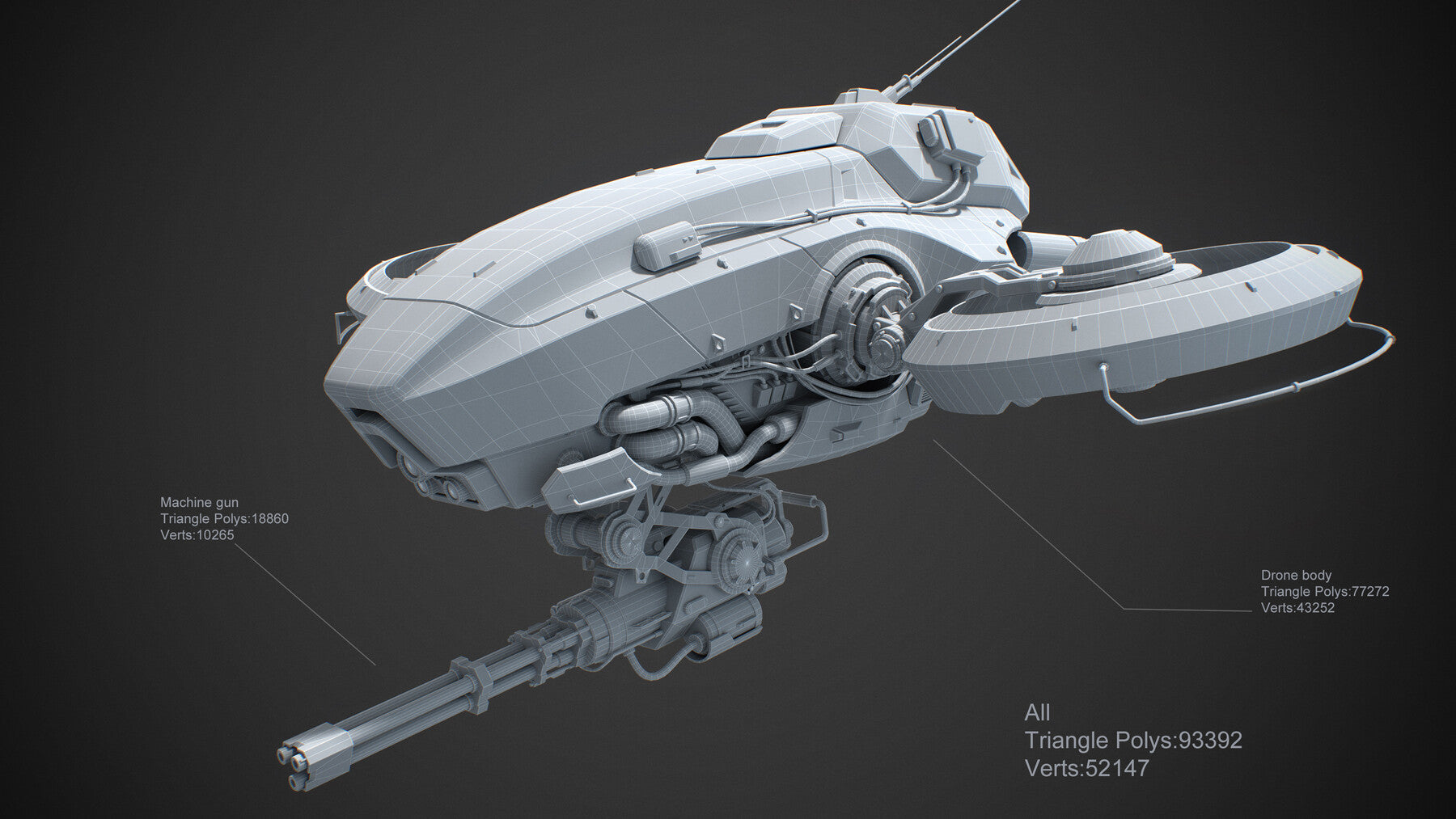 Sci-Fi Vehicle Series-Drone 02-PBR