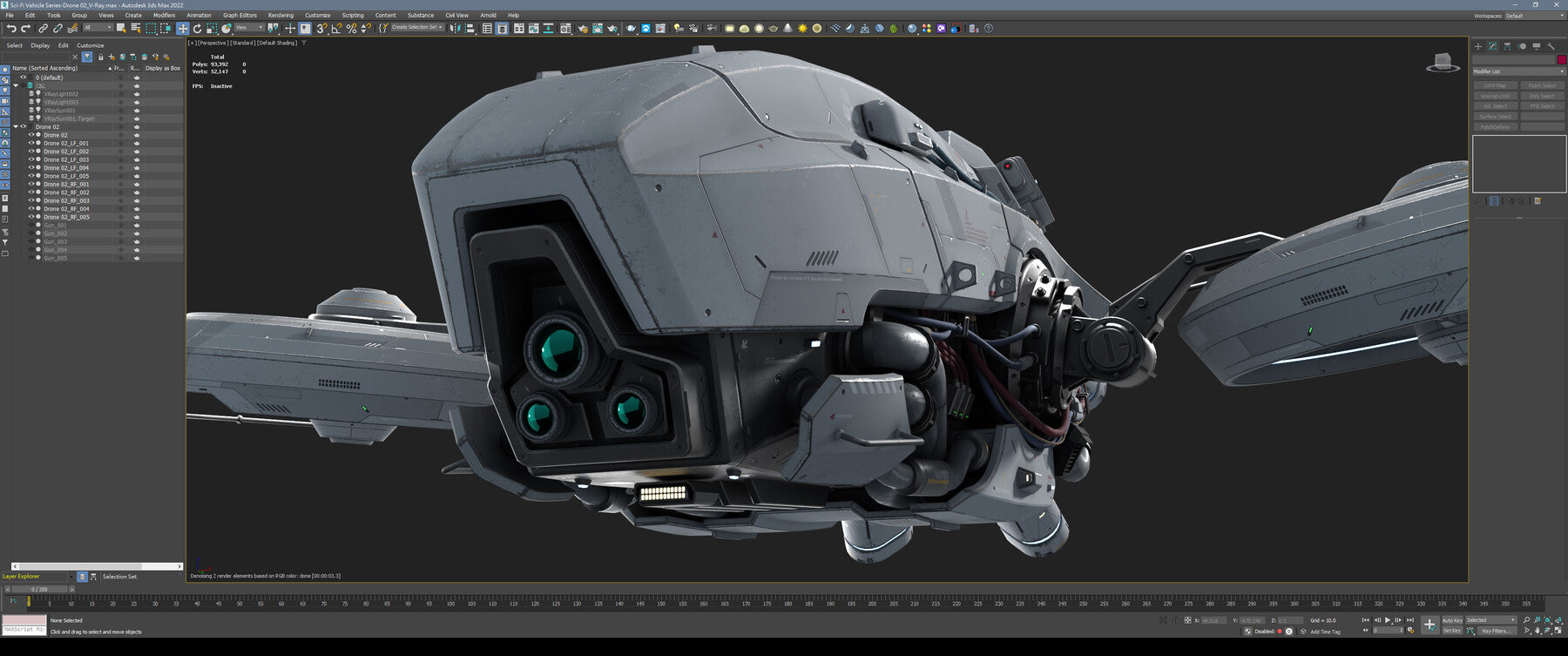 Sci-Fi Vehicle Series-Drone 02-PBR