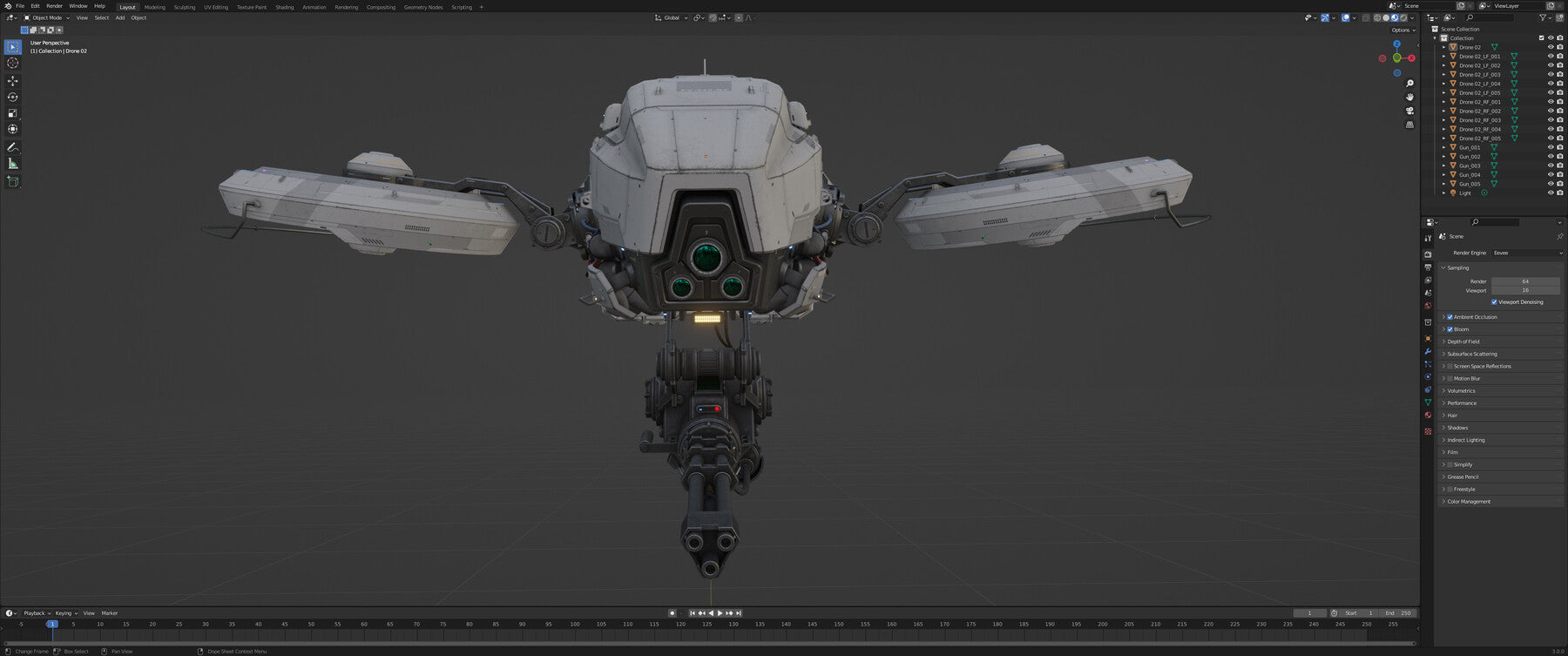 Sci-Fi Vehicle Series-Drone 02-PBR