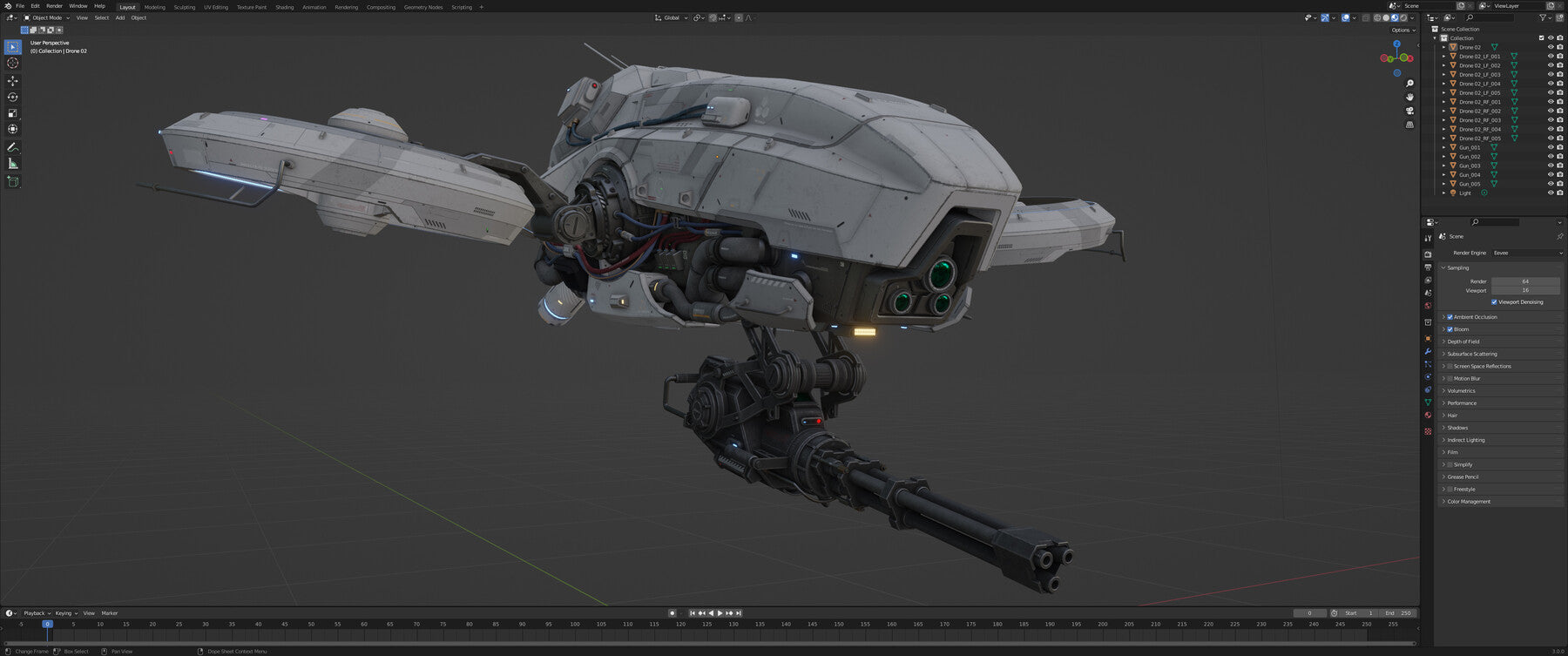 Sci-Fi Vehicle Series-Drone 02-PBR