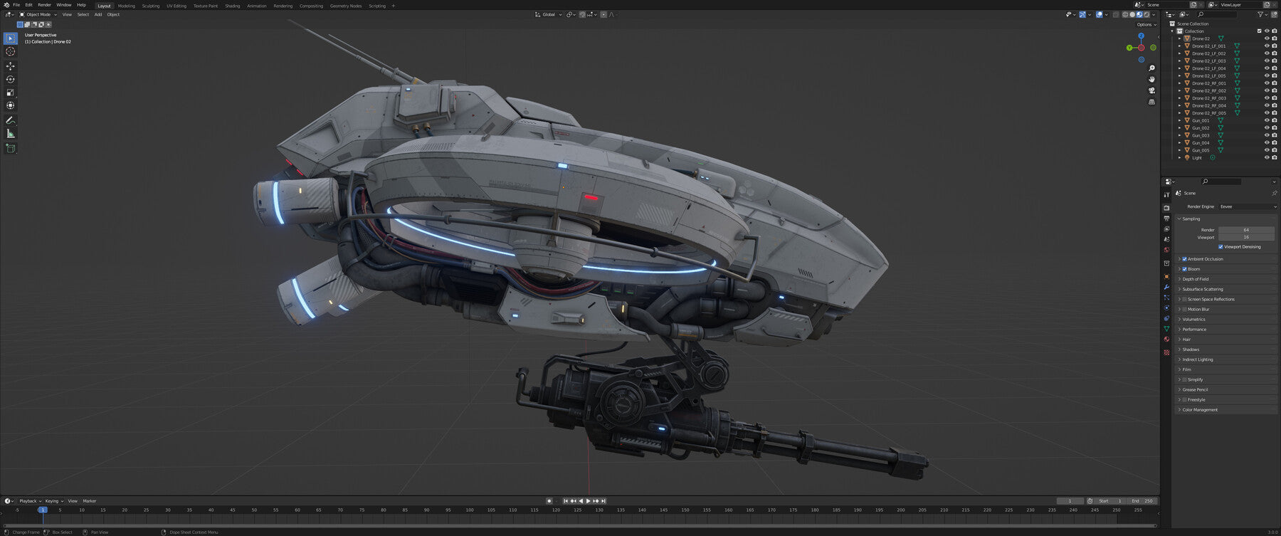 Sci-Fi Vehicle Series-Drone 02-PBR