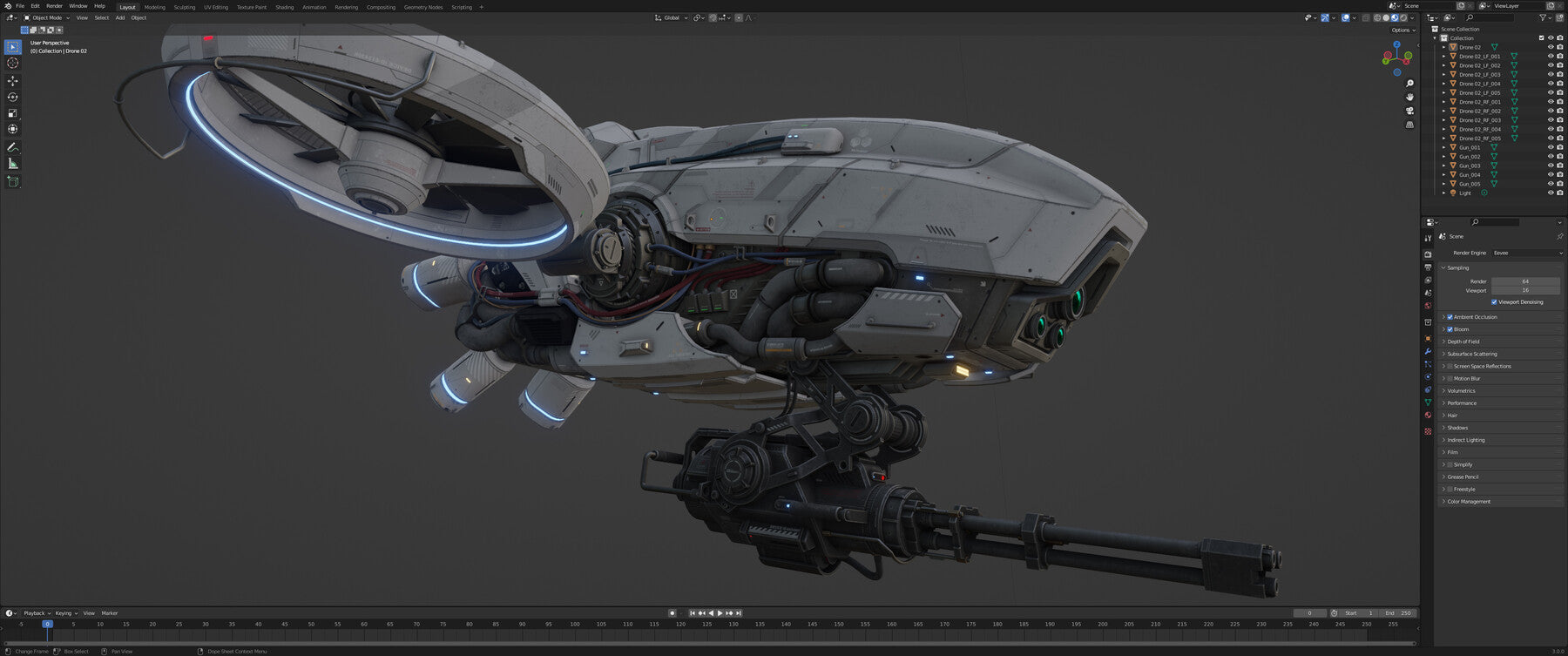 Sci-Fi Vehicle Series-Drone 02-PBR