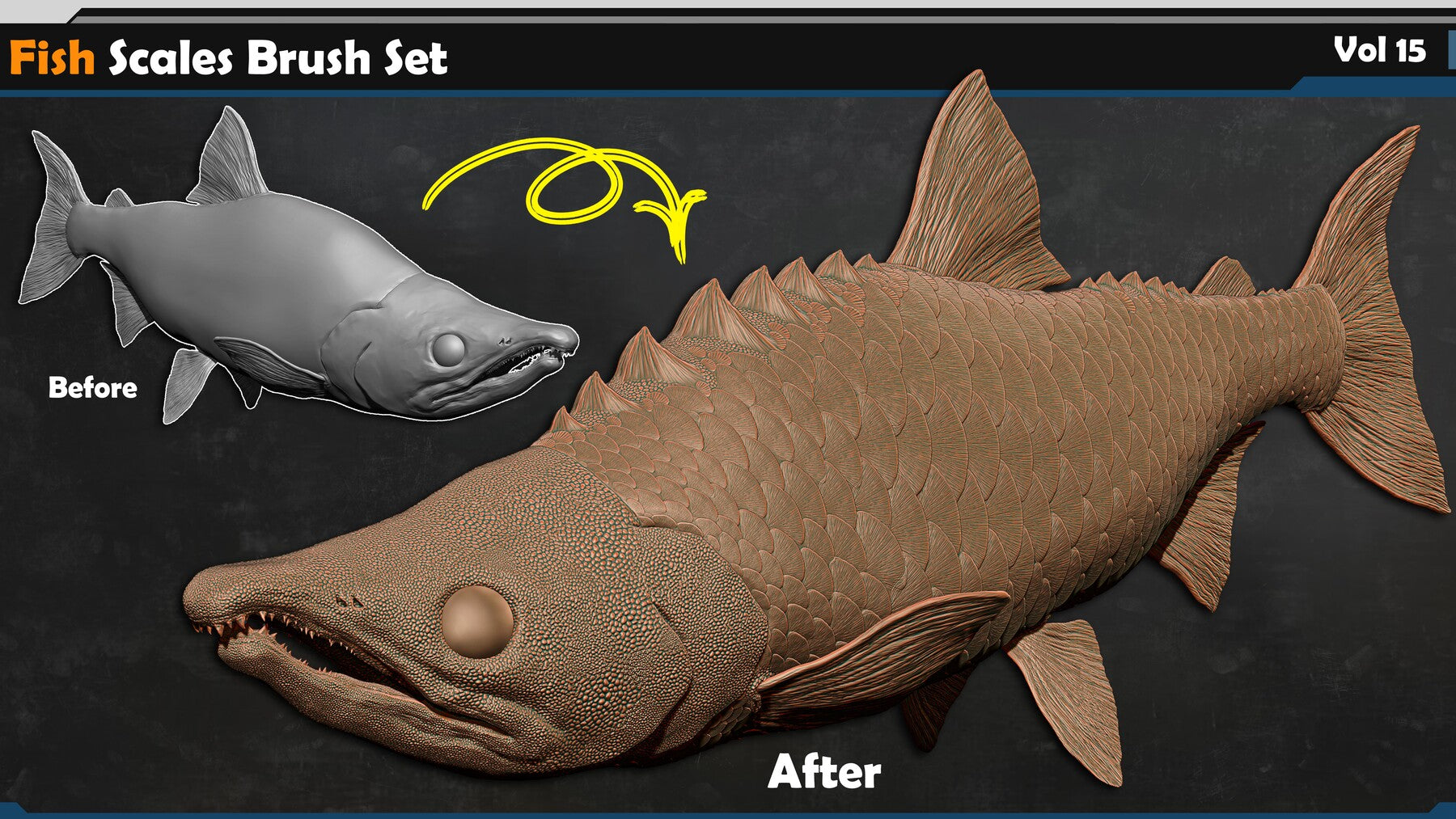 Fish Scales Brush Set Vol 15