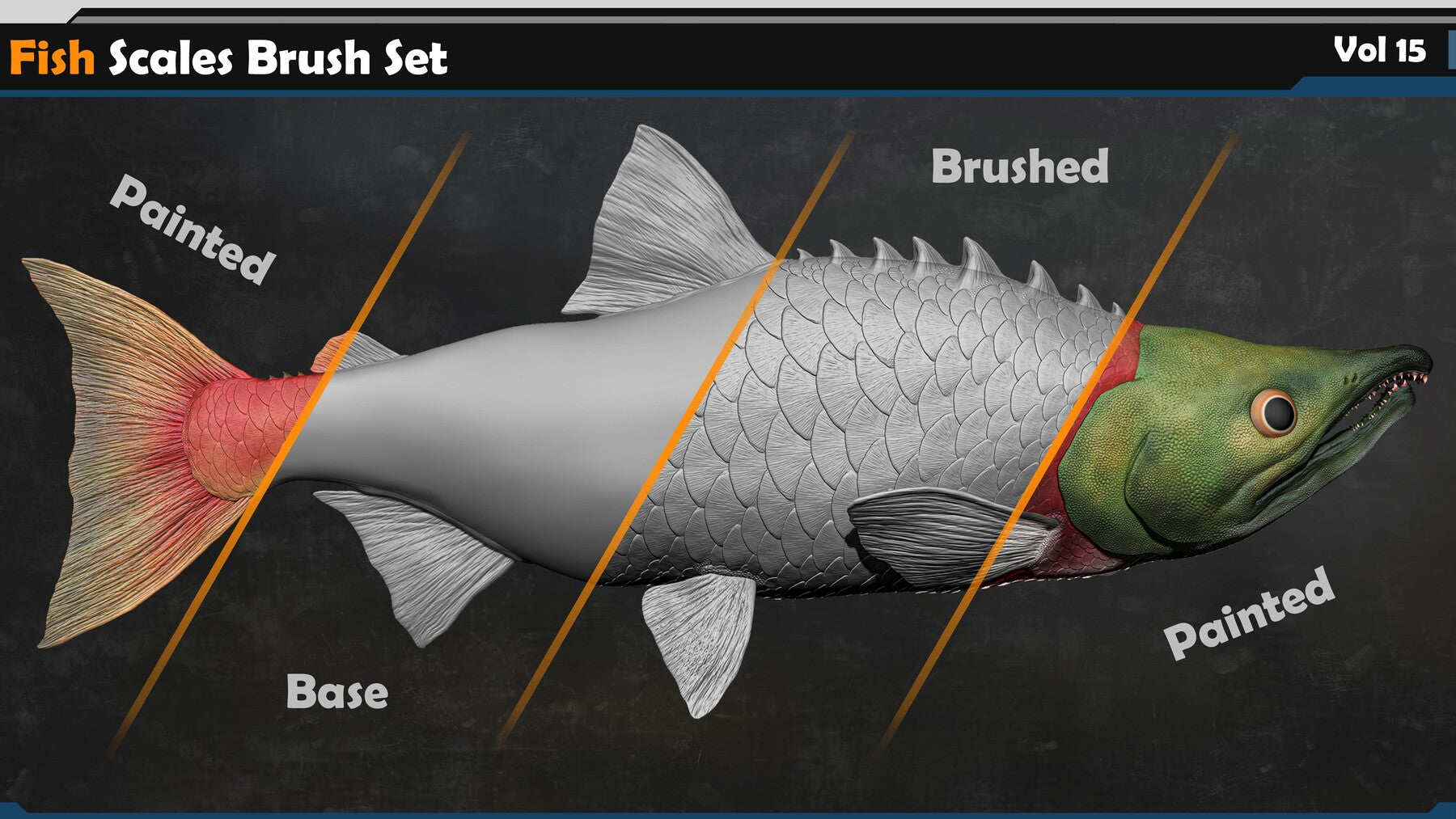 Fish Scales Brush Set Vol 15