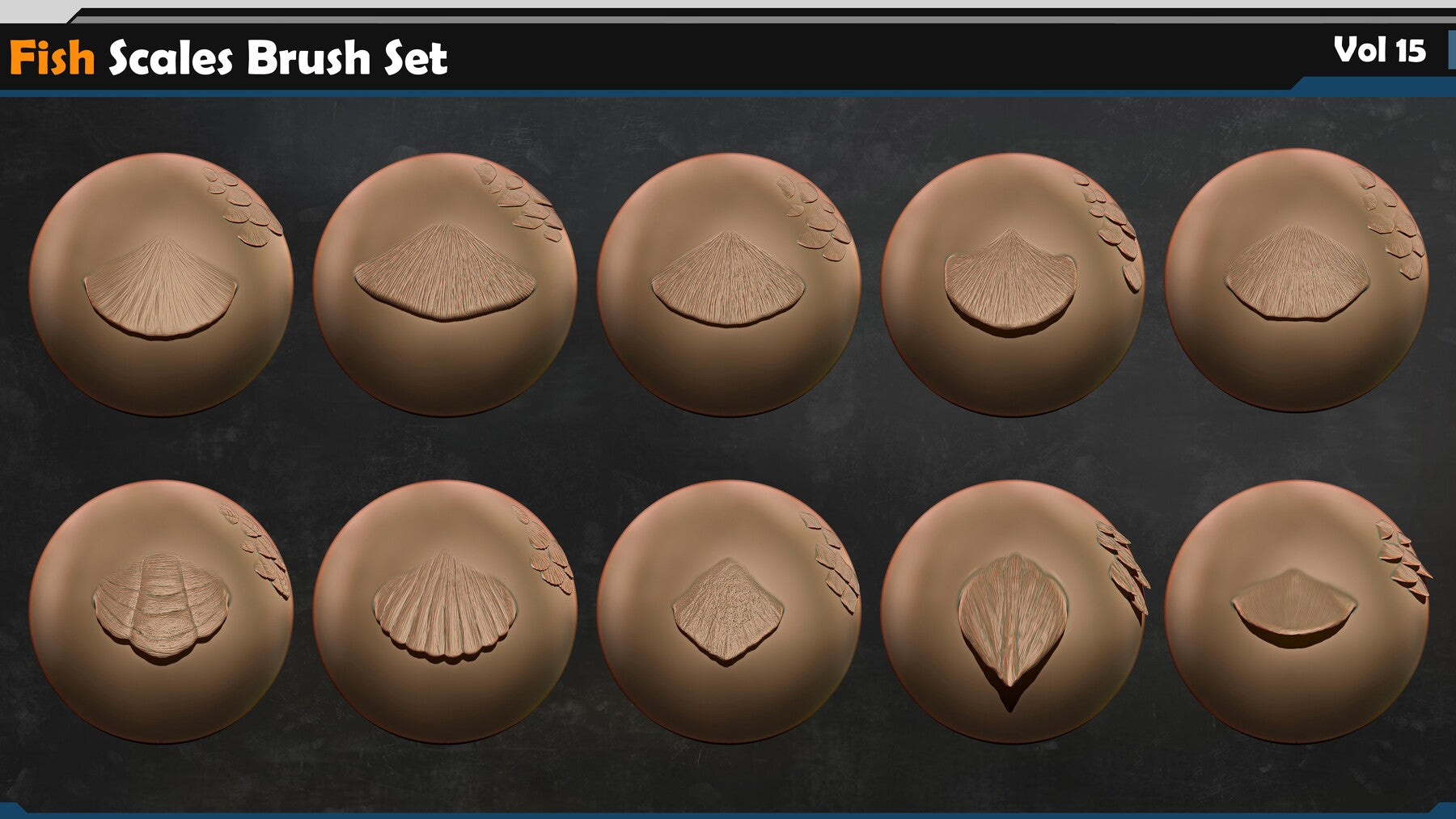 Fish Scales Brush Set Vol 15