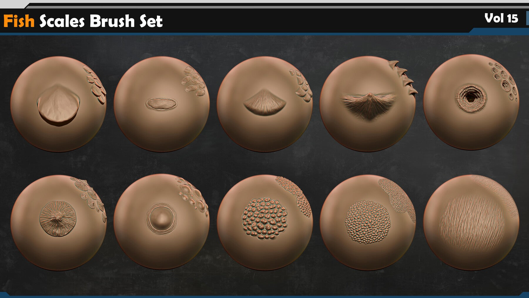 Fish Scales Brush Set Vol 15