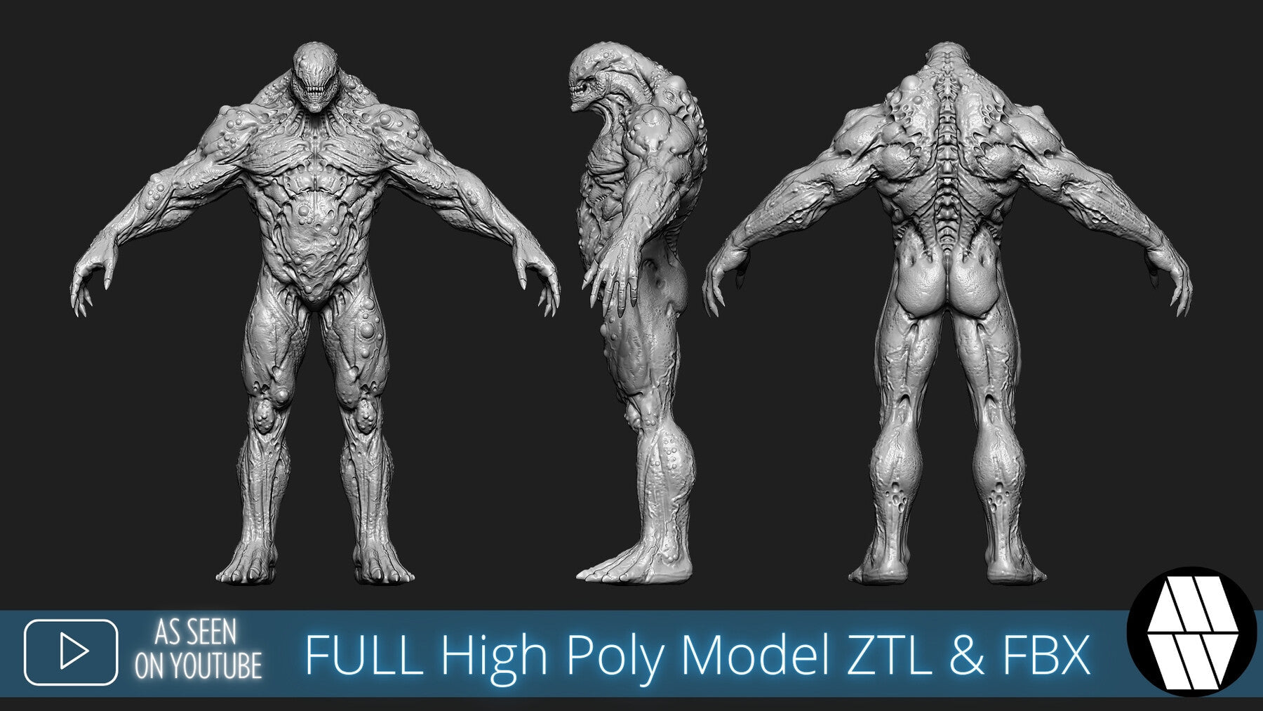 ZBrush Model: Abomination High Poly ZTL & FBX