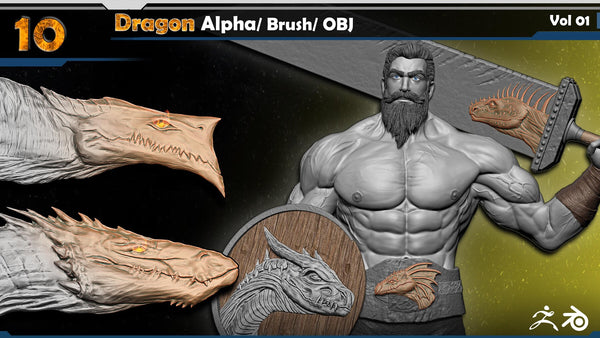 Dragon Alpha/ Brush/OBJ Vol 01