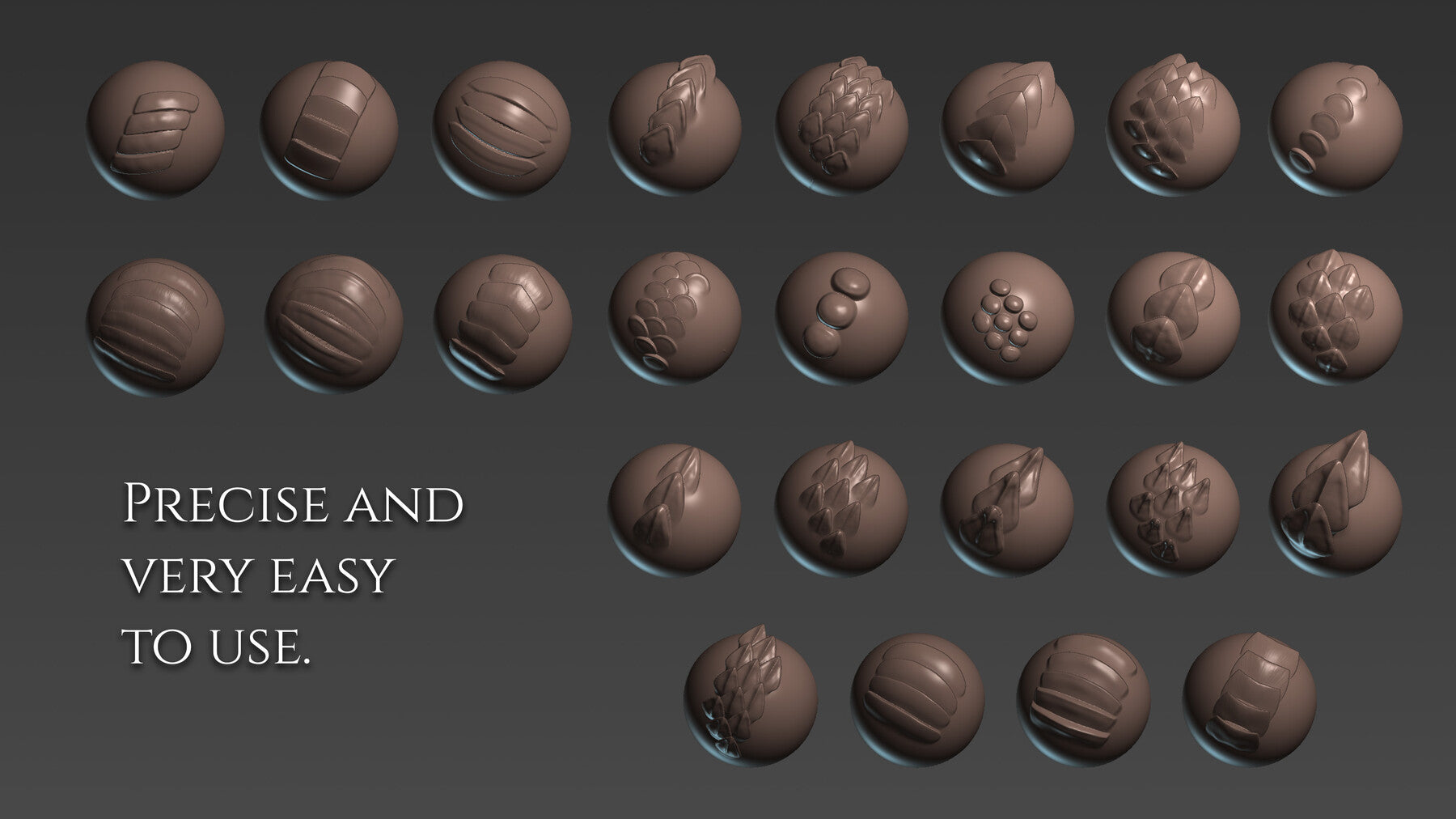 45 Trail Snake Scales Brushes for Zbrush