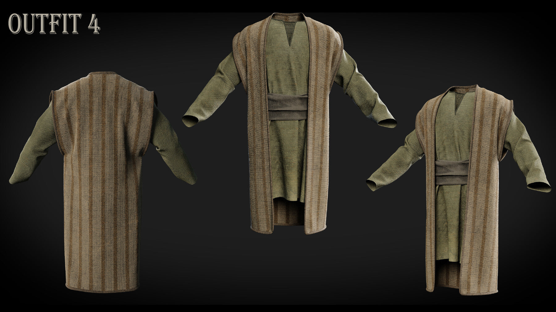 3D Medieval clothes Fbx+ Obj+ Zprj +4K PBR textures