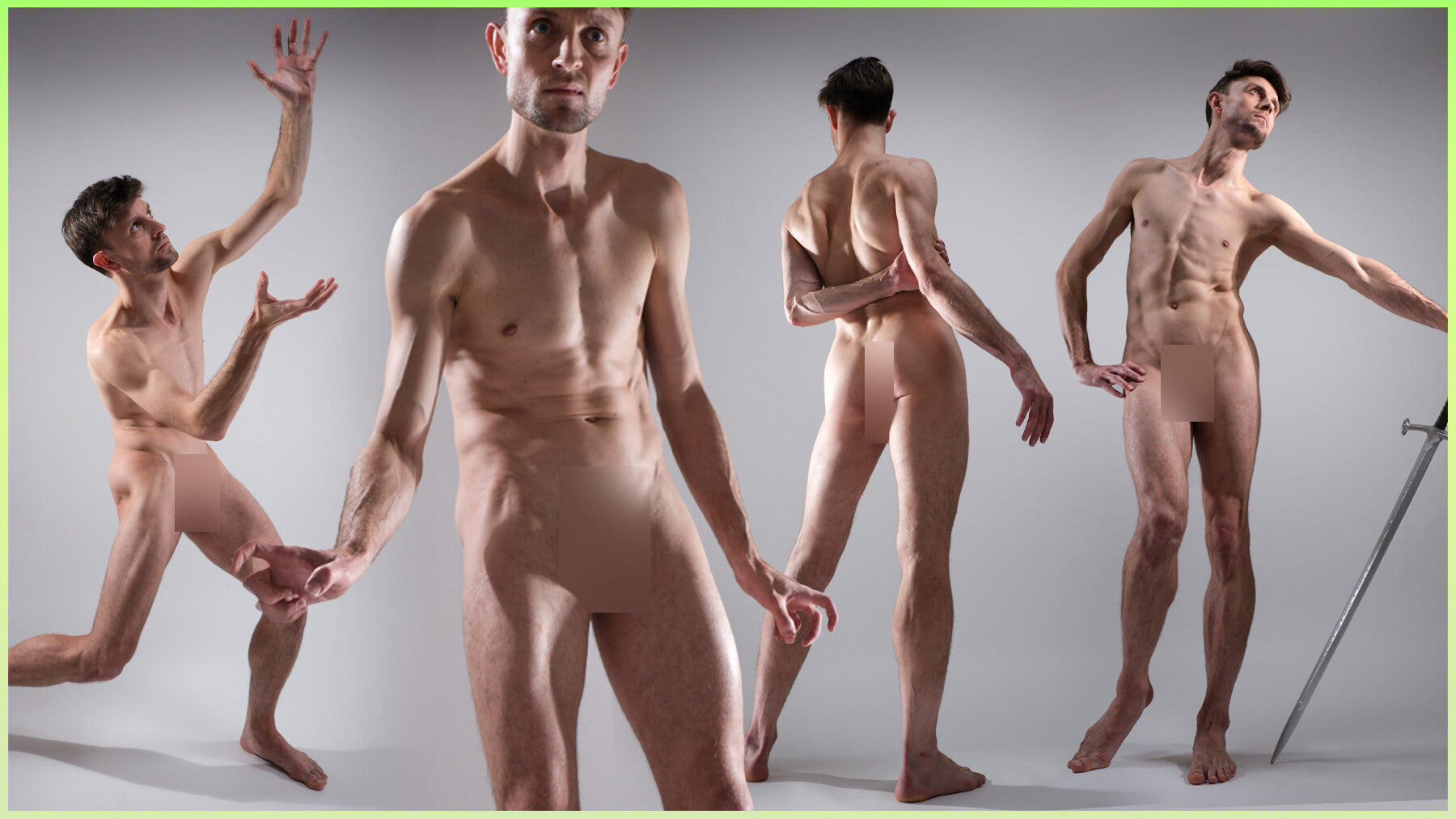 A Slim Male Anatomy-Photo Reference Pack For Artists 415 JPEGs