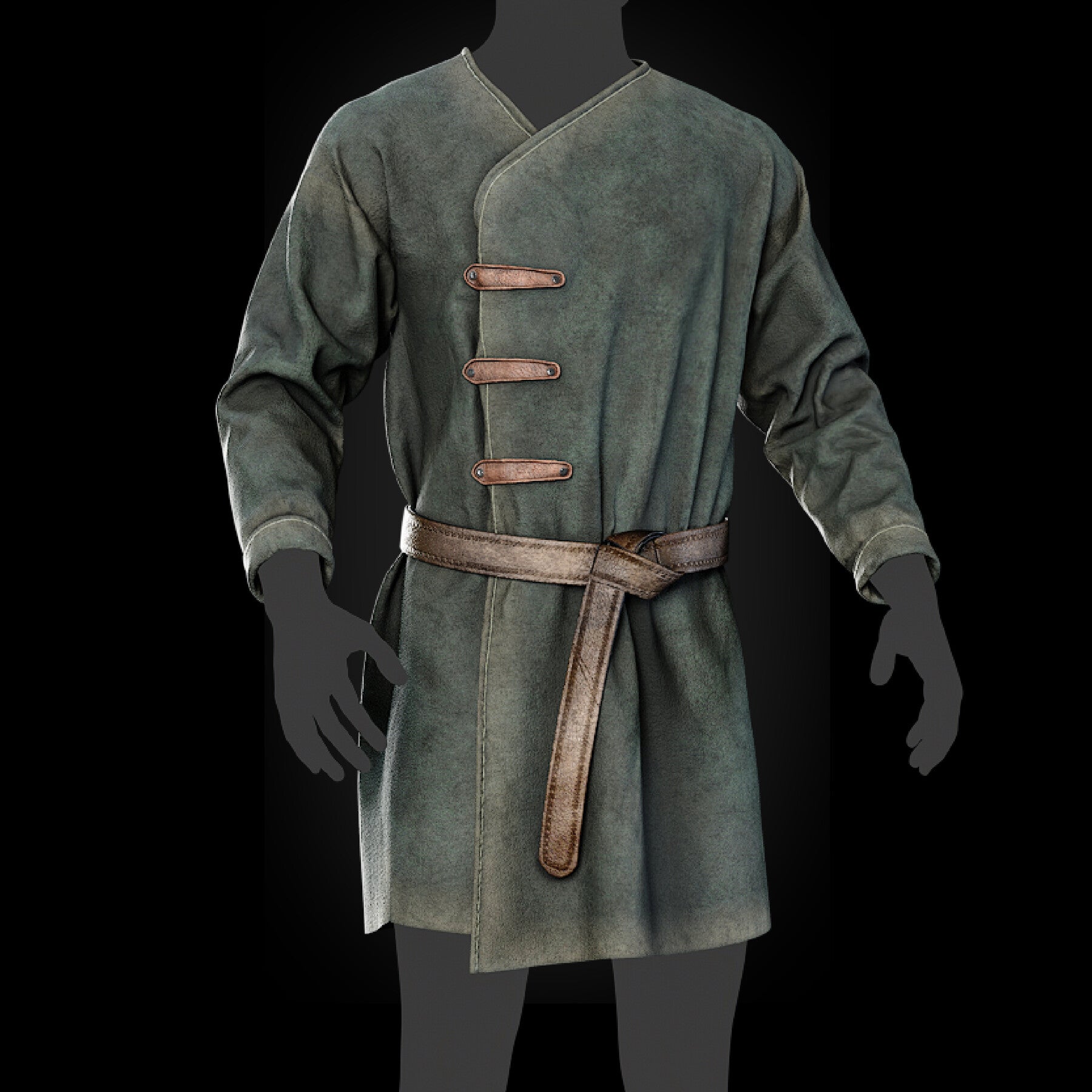 3D Medieval clothes farmer tunic Fbx+ Obj+ Zprj +4K PBR textures