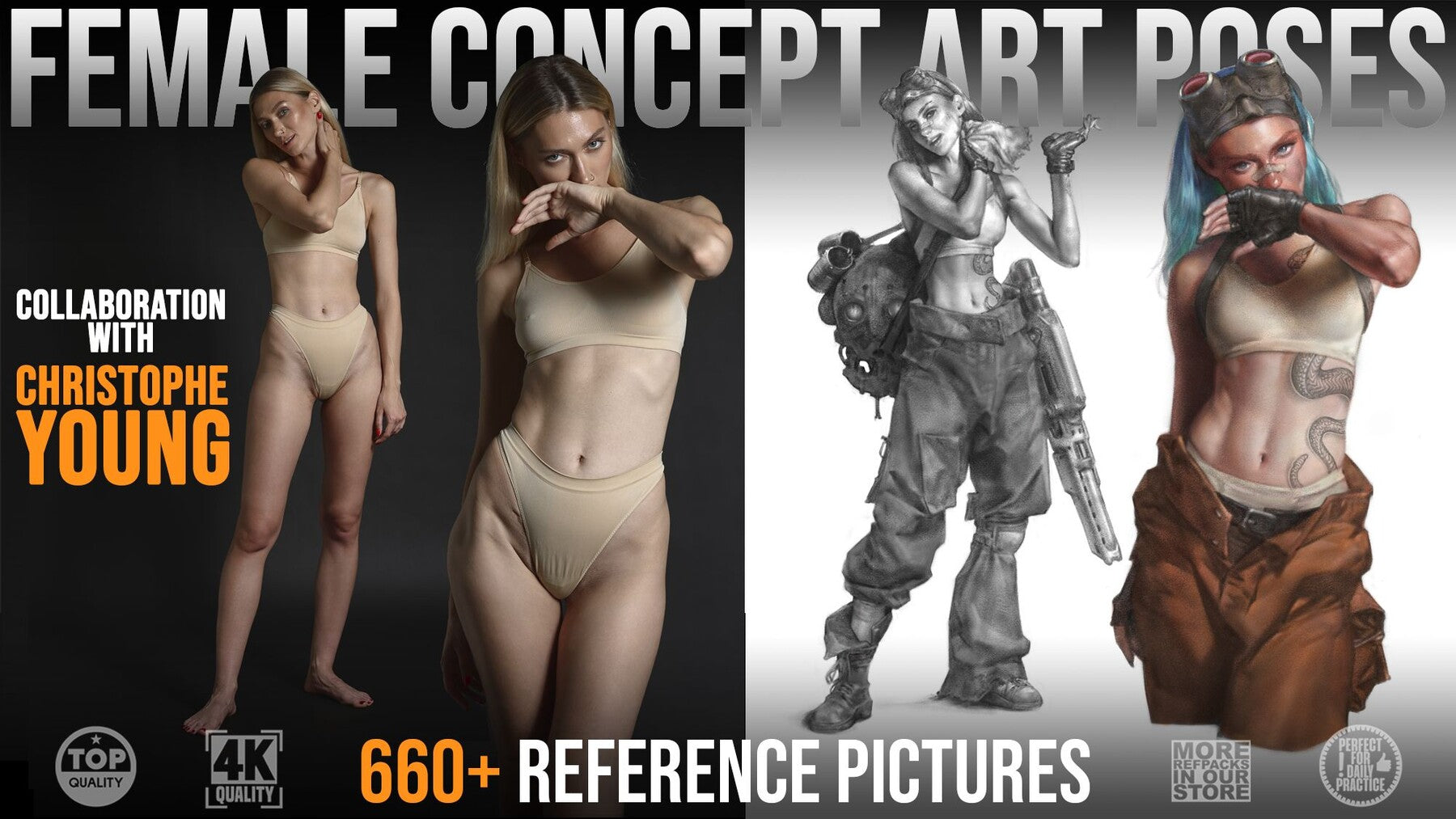 660+ Female Concept Art Poses