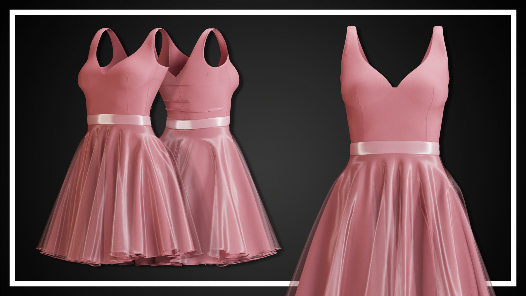 DRESS PACK (CLO3D, MD PROJECTS+OBJ+FBX+.max)