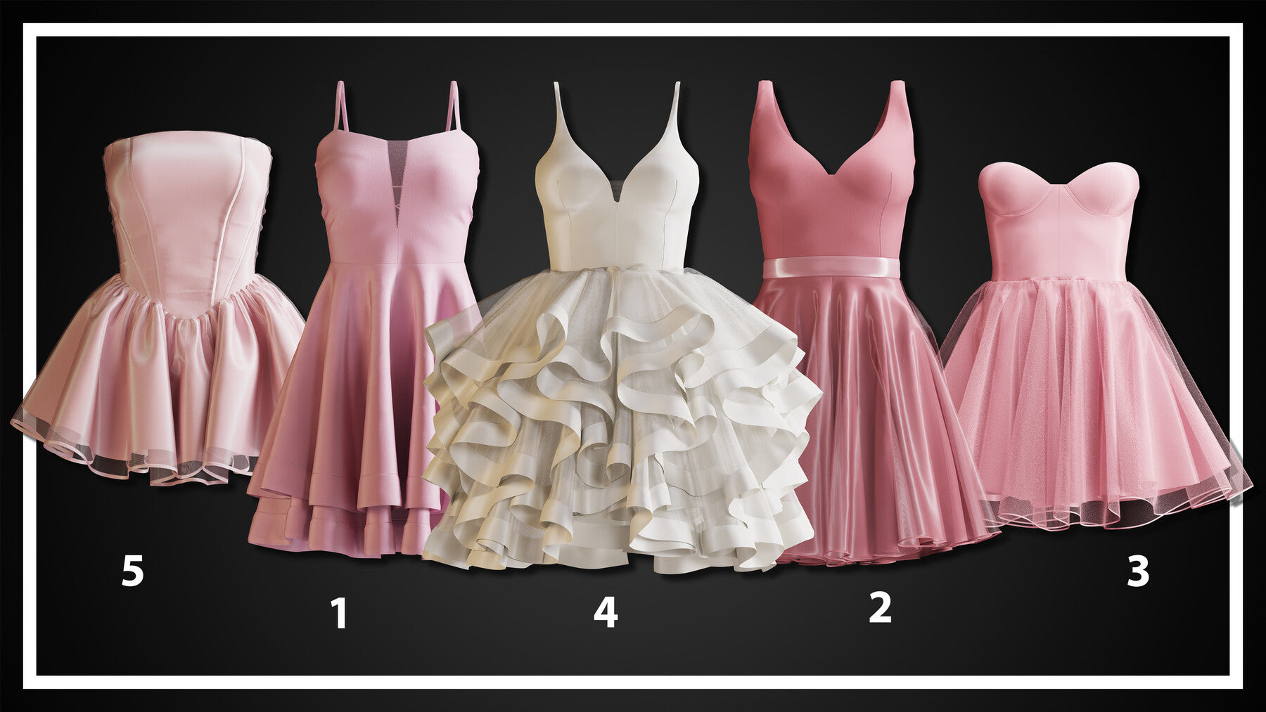 DRESS PACK (CLO3D, MD PROJECTS+OBJ+FBX+.max)