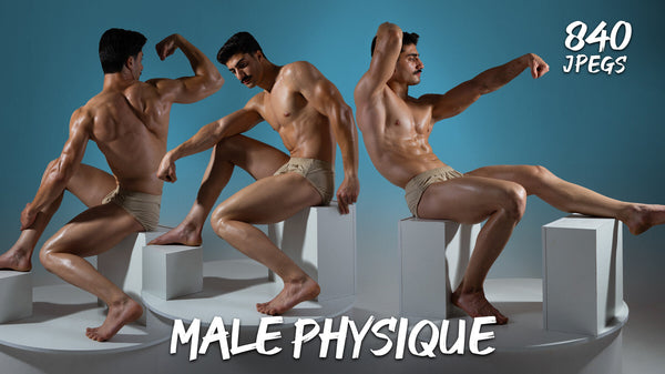 Male Physique- Photo Reference Pack For Artists 840 JPEGs