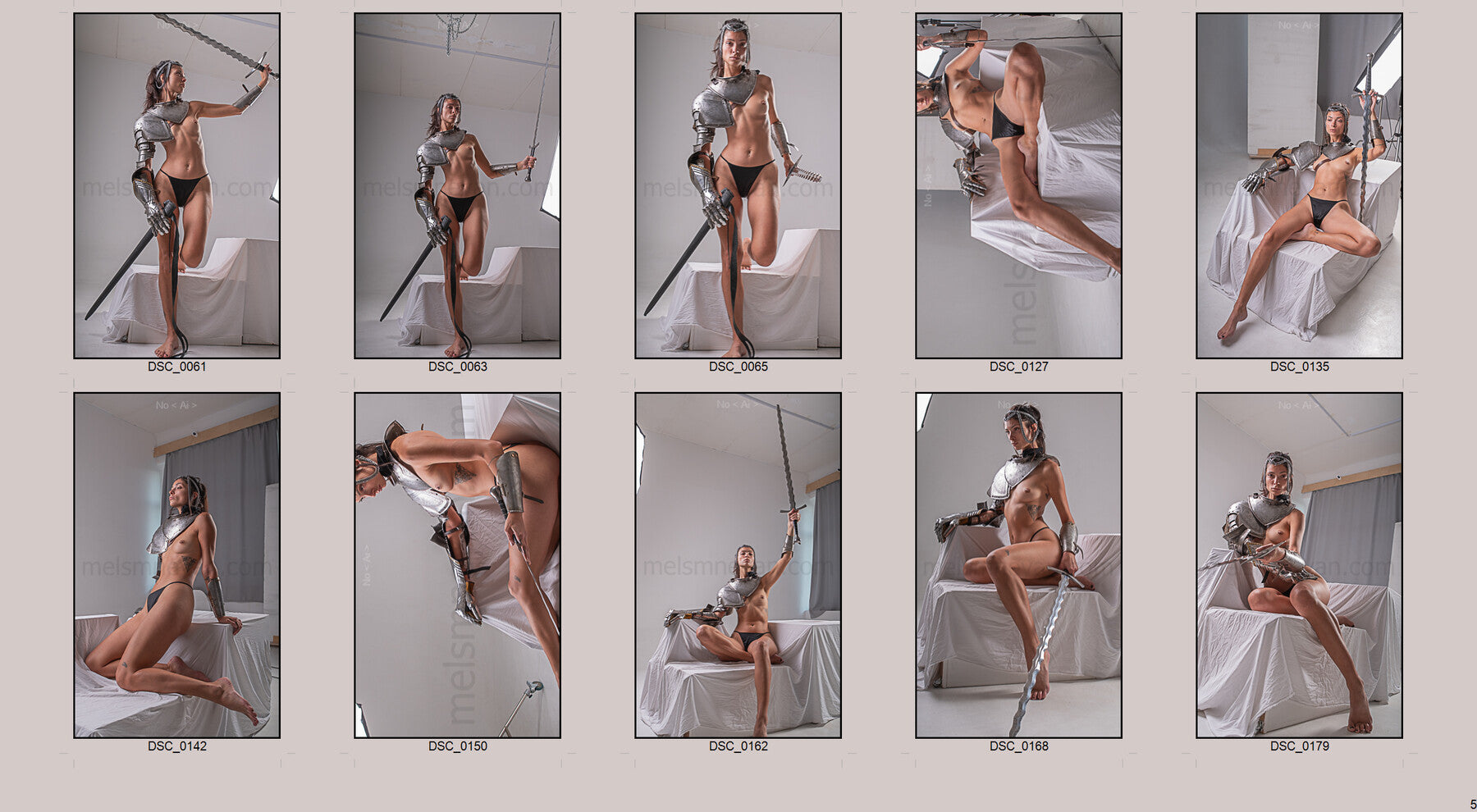 Female Warrior Pose Reference Pack – 1100 Artistic Armor and Sword Poses for Artists