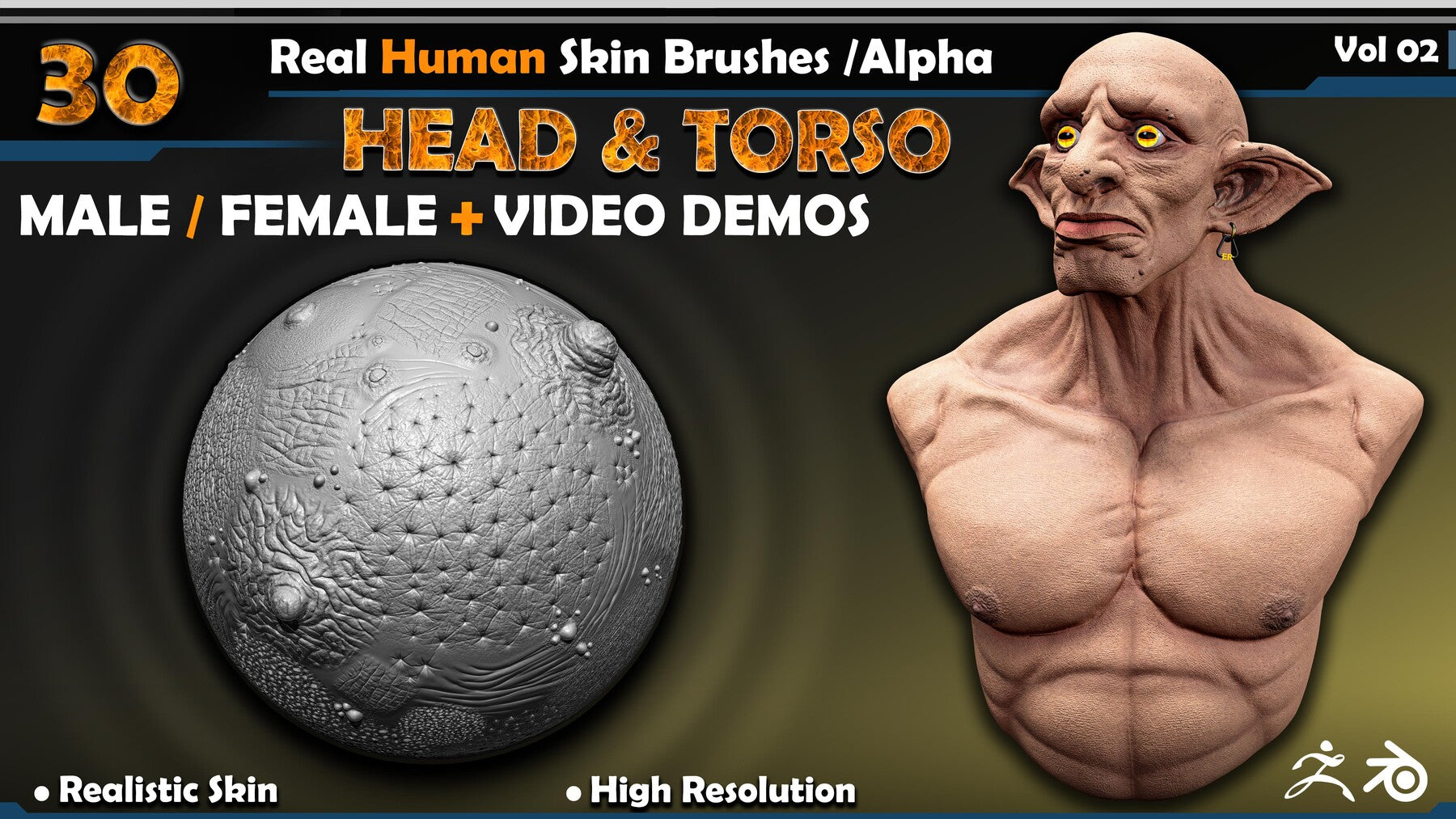 Real Human Skin Brushes /Alpha Vol 02