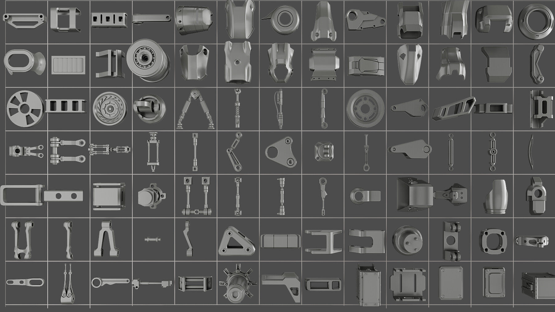 200 Hard Surface Kitbash Parts