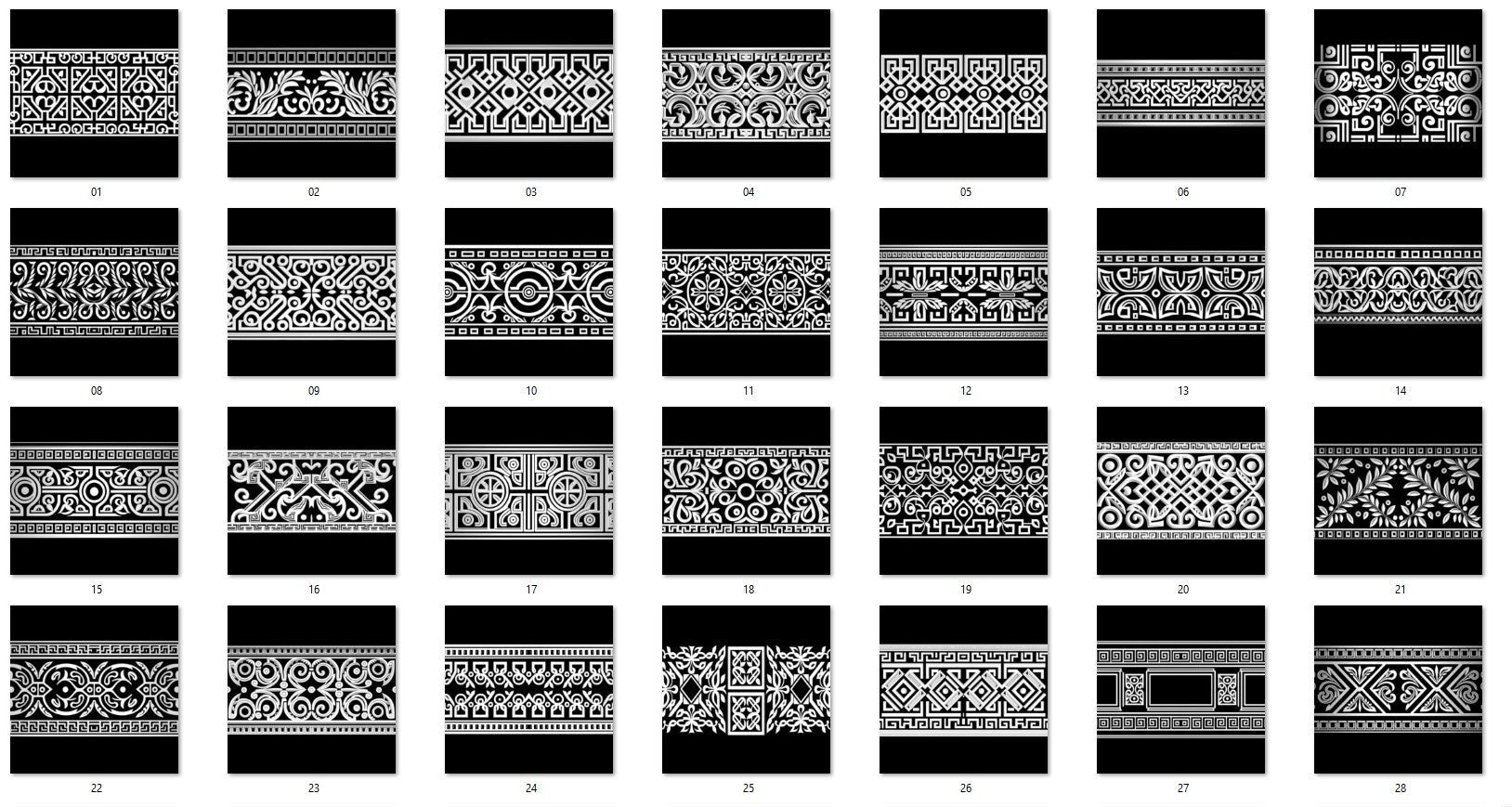 1000 Greek Shape Trim Alpha + 4K + PSD + High Quality Vol.02