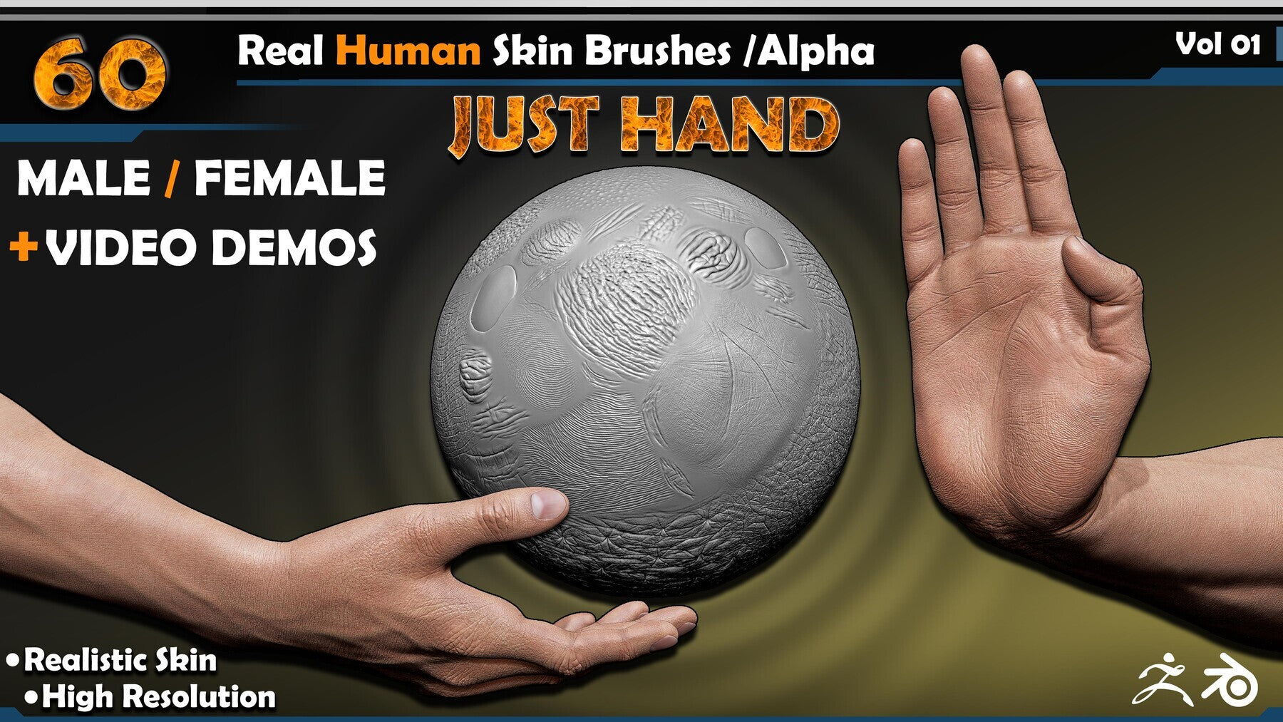 125 Real Human Skin Brushes /Alpha Pack!