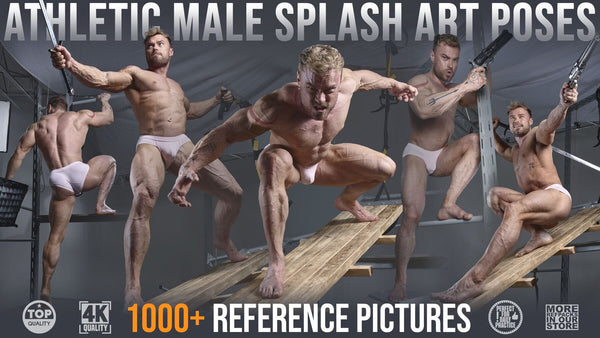 1000+ Athletic Male Splash Art Poses