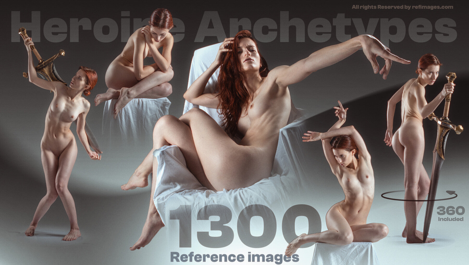 Heroine Archetypes Reference Pack-Elegant and Fierce Poses 1300+