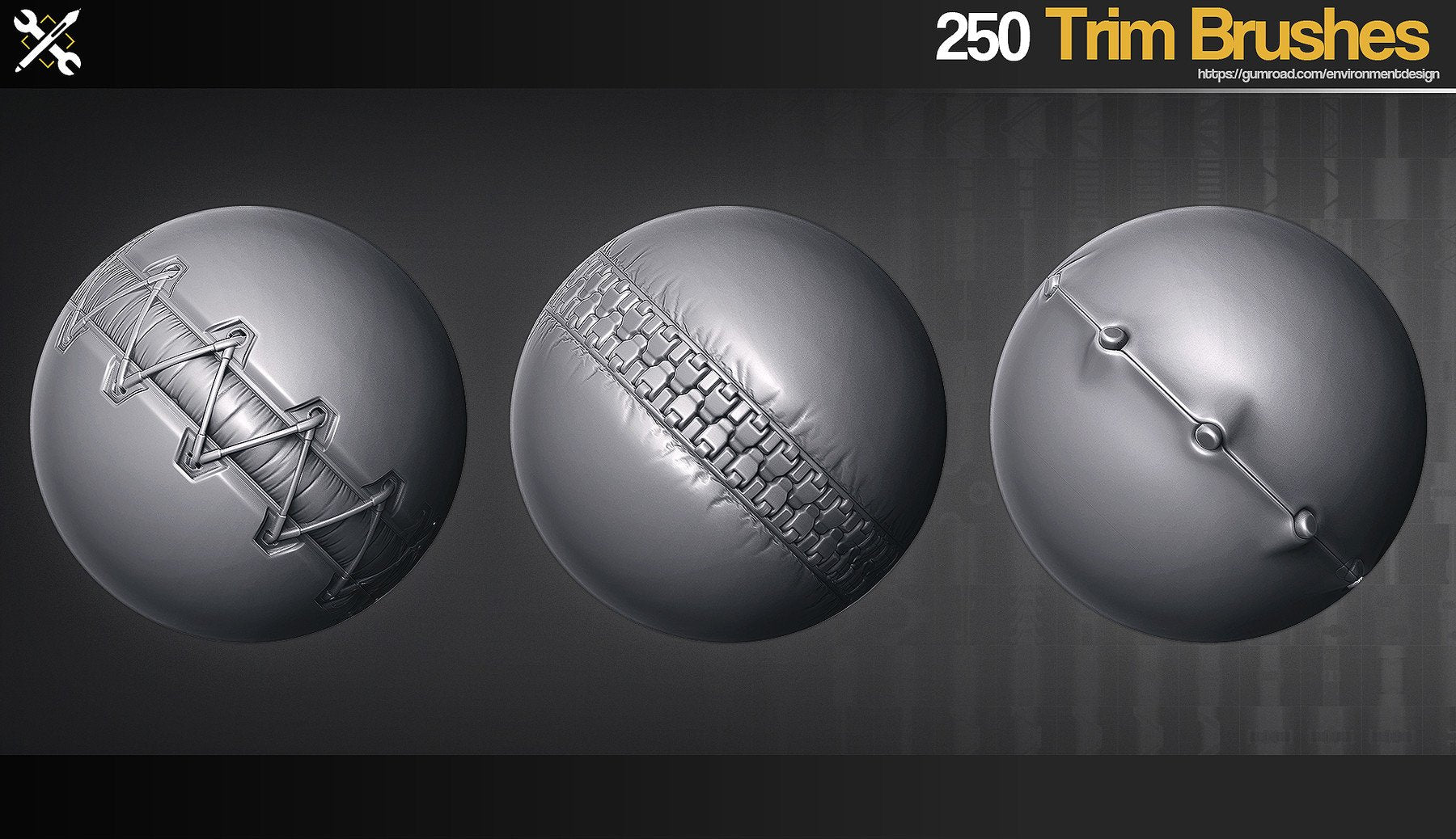 ZBrush - 250 SF Trim Brushes Vol.1