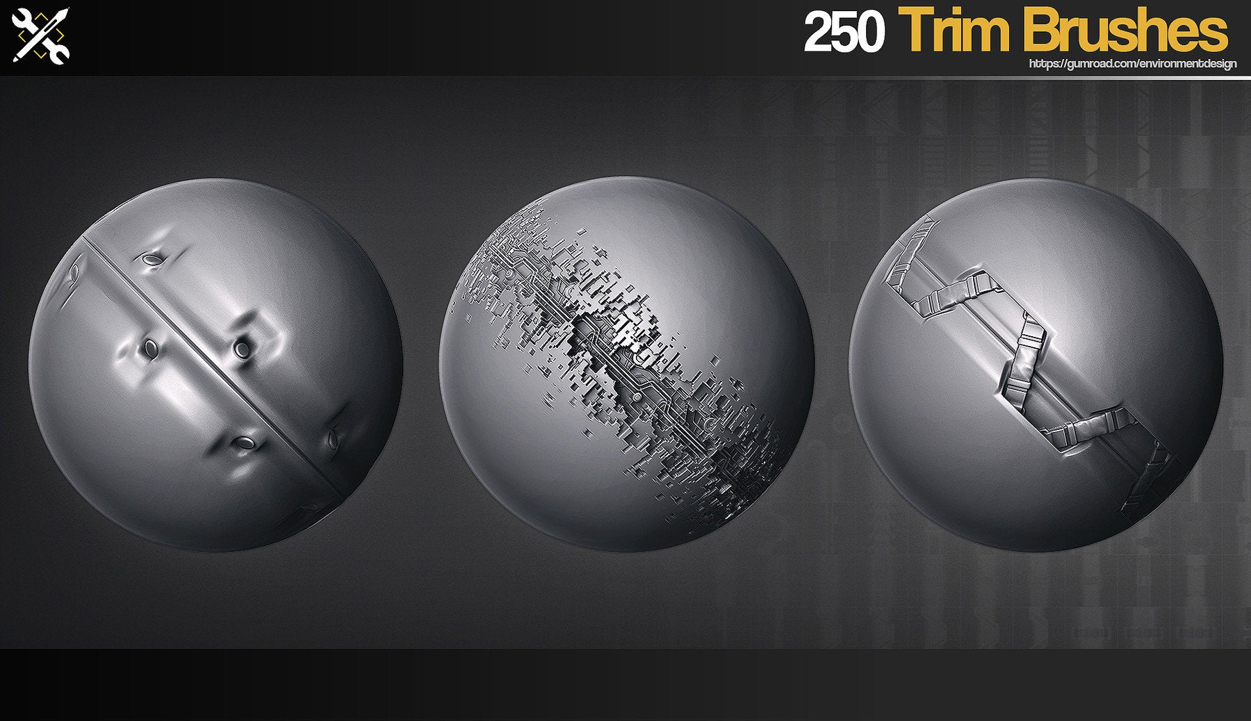 ZBrush - 250 SF Trim Brushes Vol.1