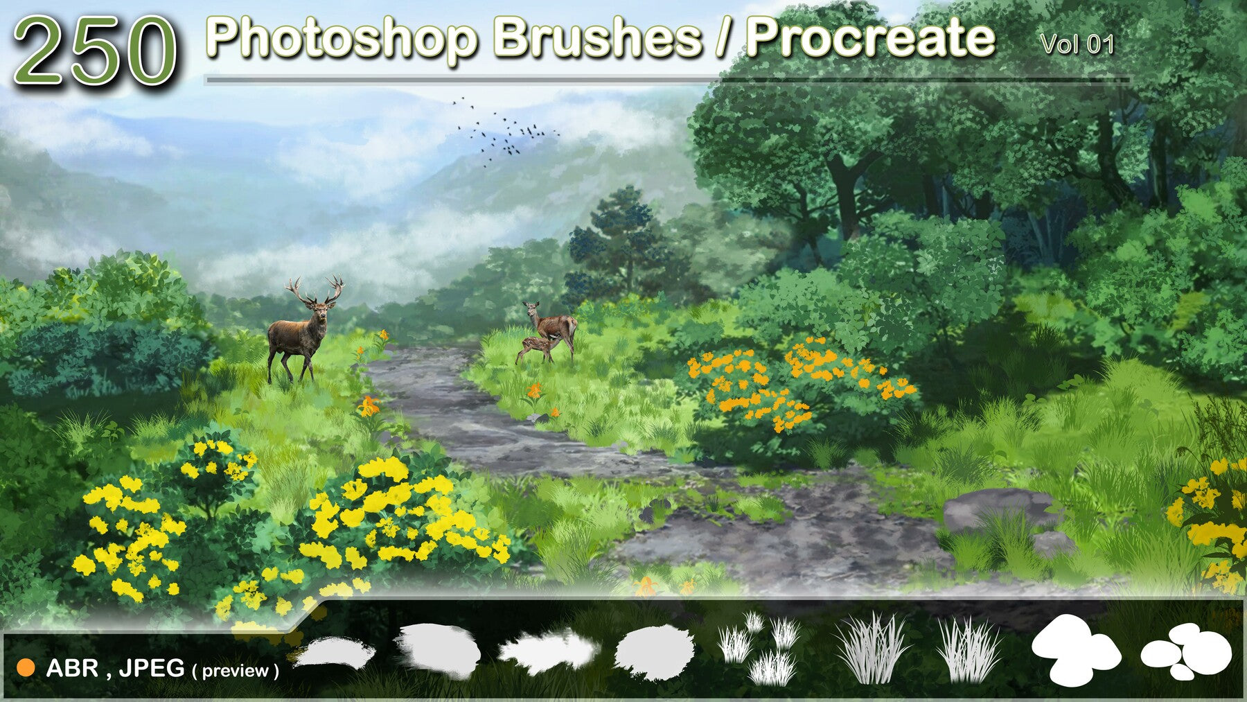 Photoshop Brushes / Procreate Vol 01