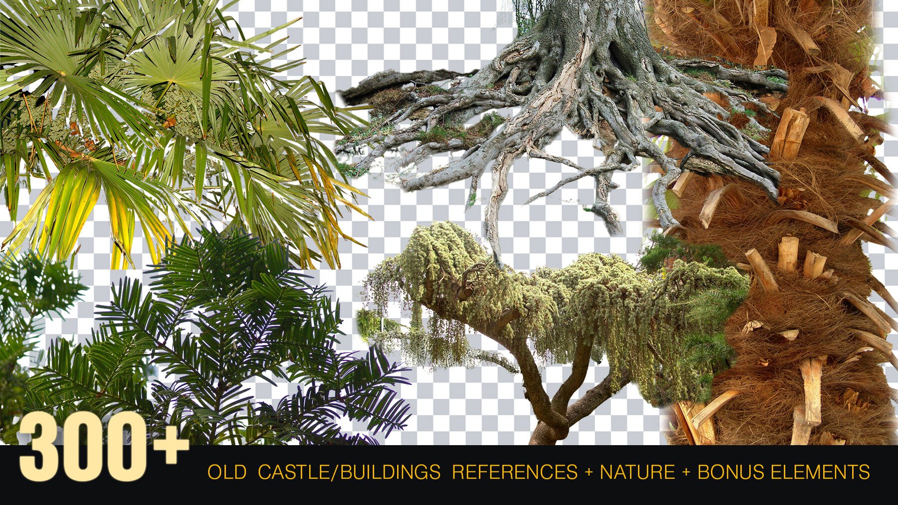 300+Old Castle/Buildings reference Pack+Nature+Bonus [Transparent BG] Perfect For Matte Painting And Photobash