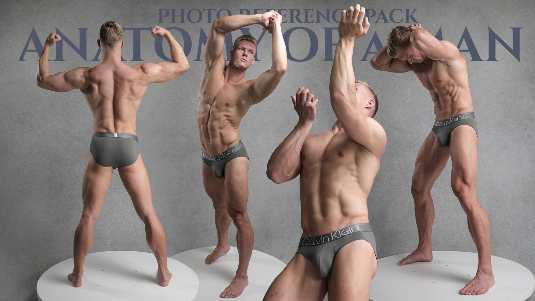 An Anatomy of a man - Reference Photo Pack For Artists 950 JPEGs