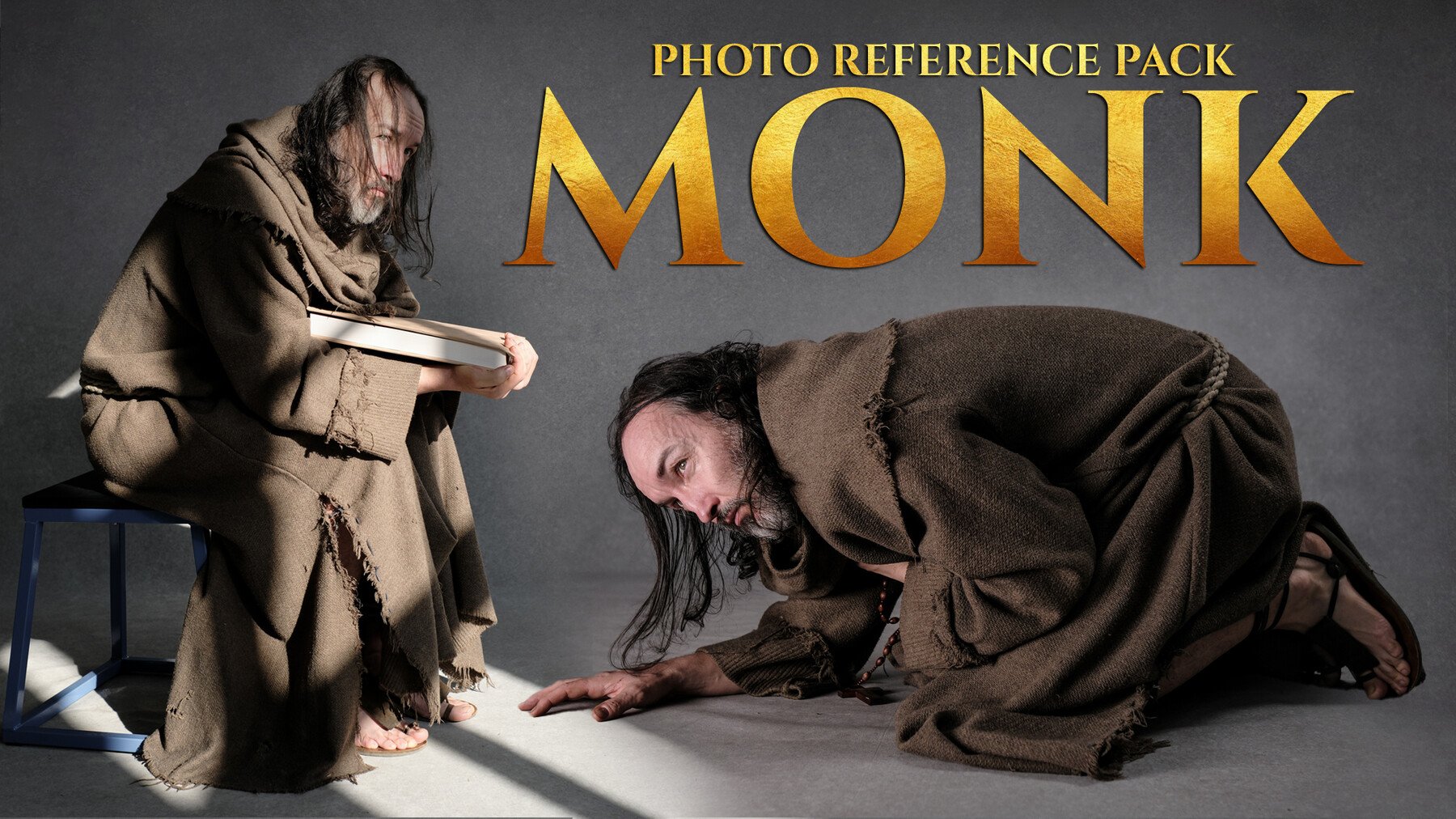 A Monk - Reference Photo Pack For Artists 642 JPEGs