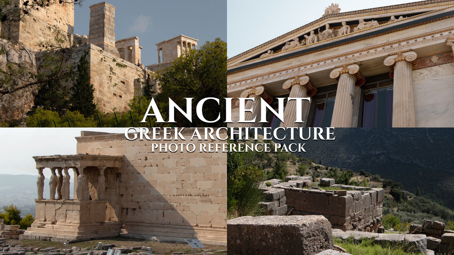 Ancient Greek Architecture - Reference Photo Pack For Artists 404 JPEGs