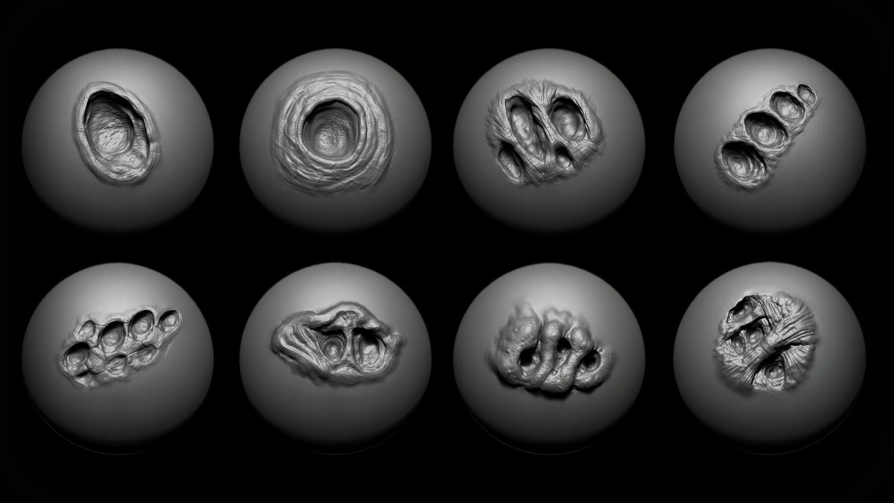 Zbrush + Blender - 40 Alien VDM Brush