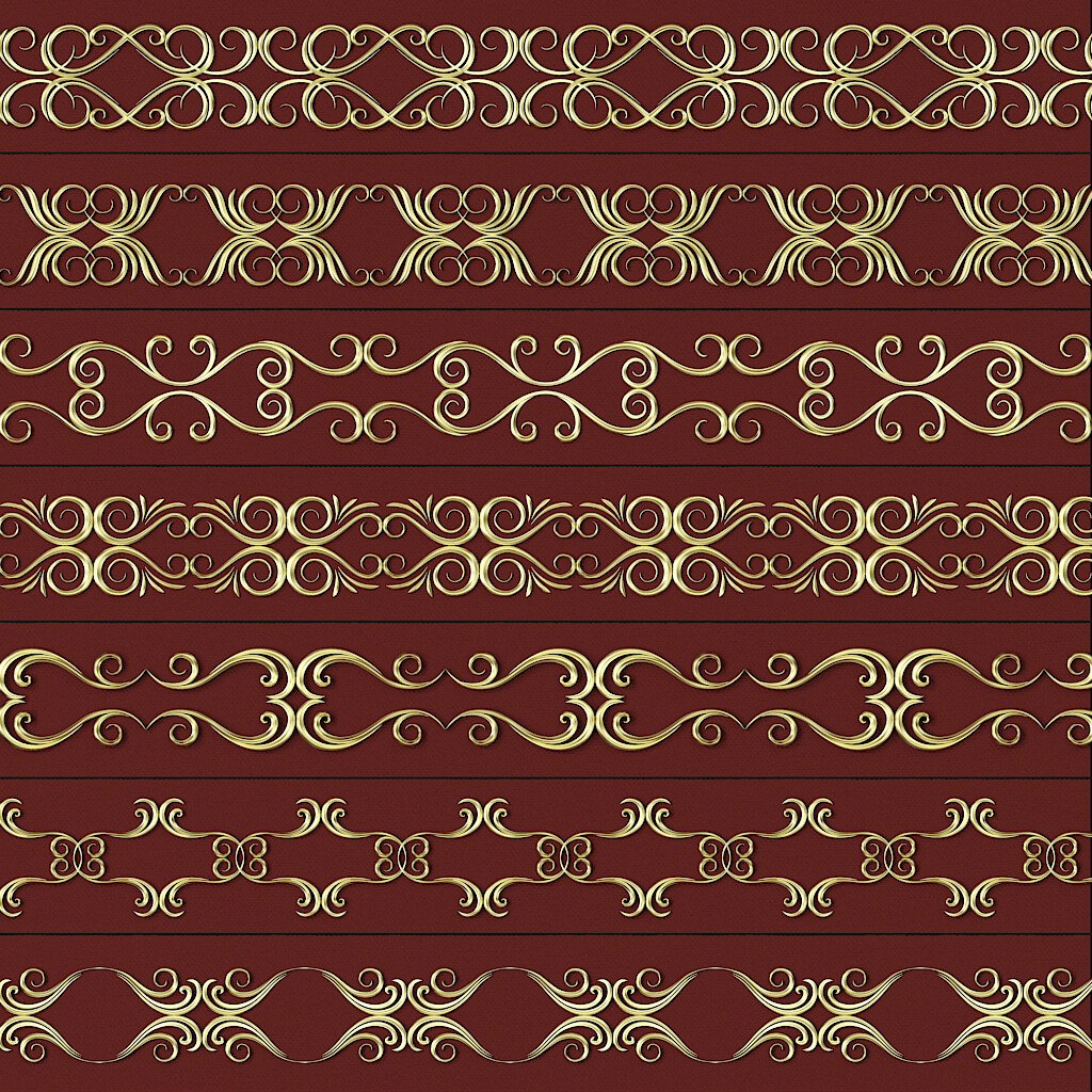 407 Floral Ornament Brushes, 4K Alphas and 3D Models, Vol.02