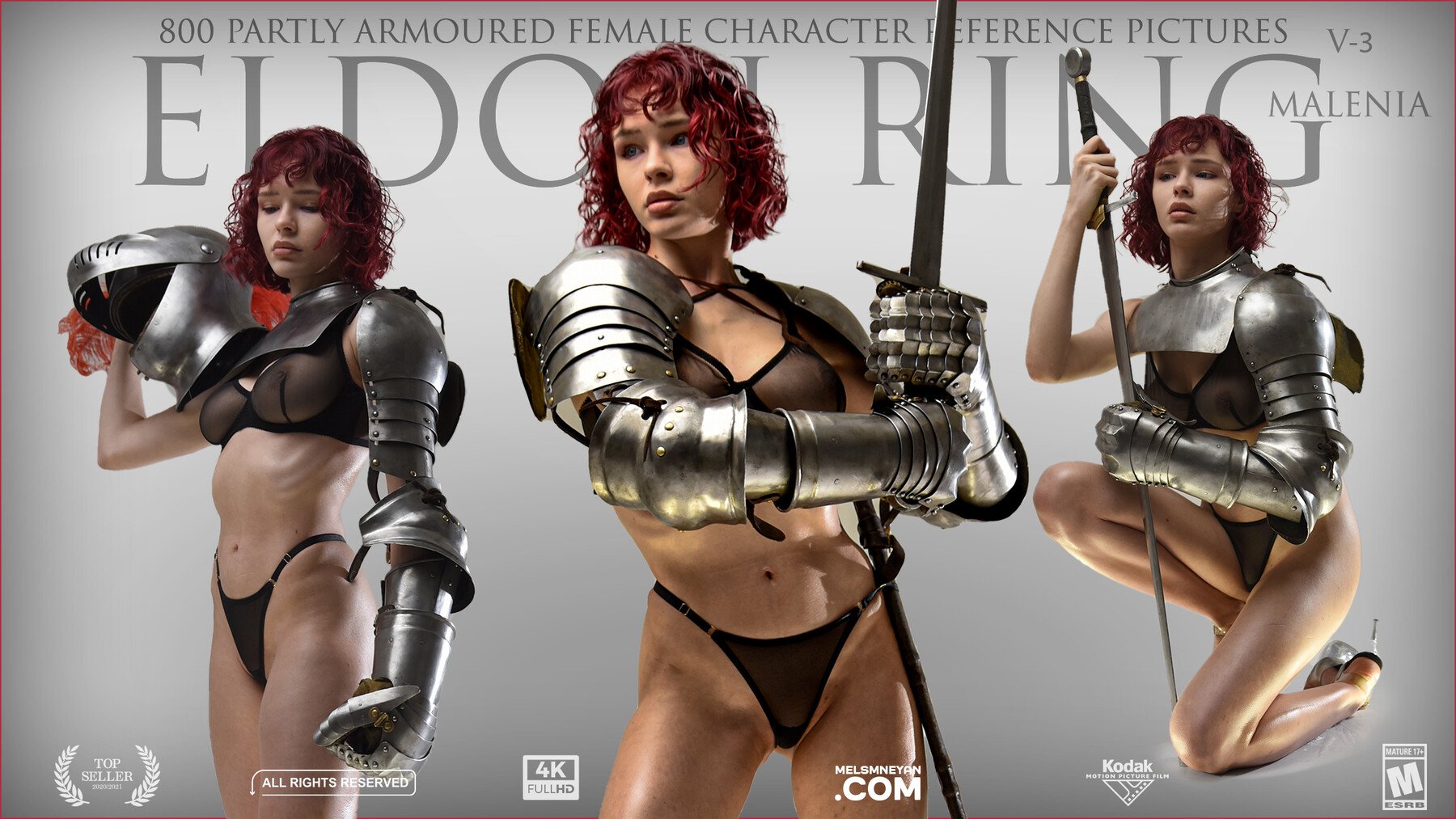 ELDON RING MALENIA partly Armored female CHARACTER REFERENCE PICTURES 800+