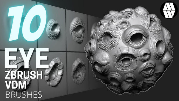 10 EYE VDM Brush - Custom made Brush to use in ZBrush Sculpting