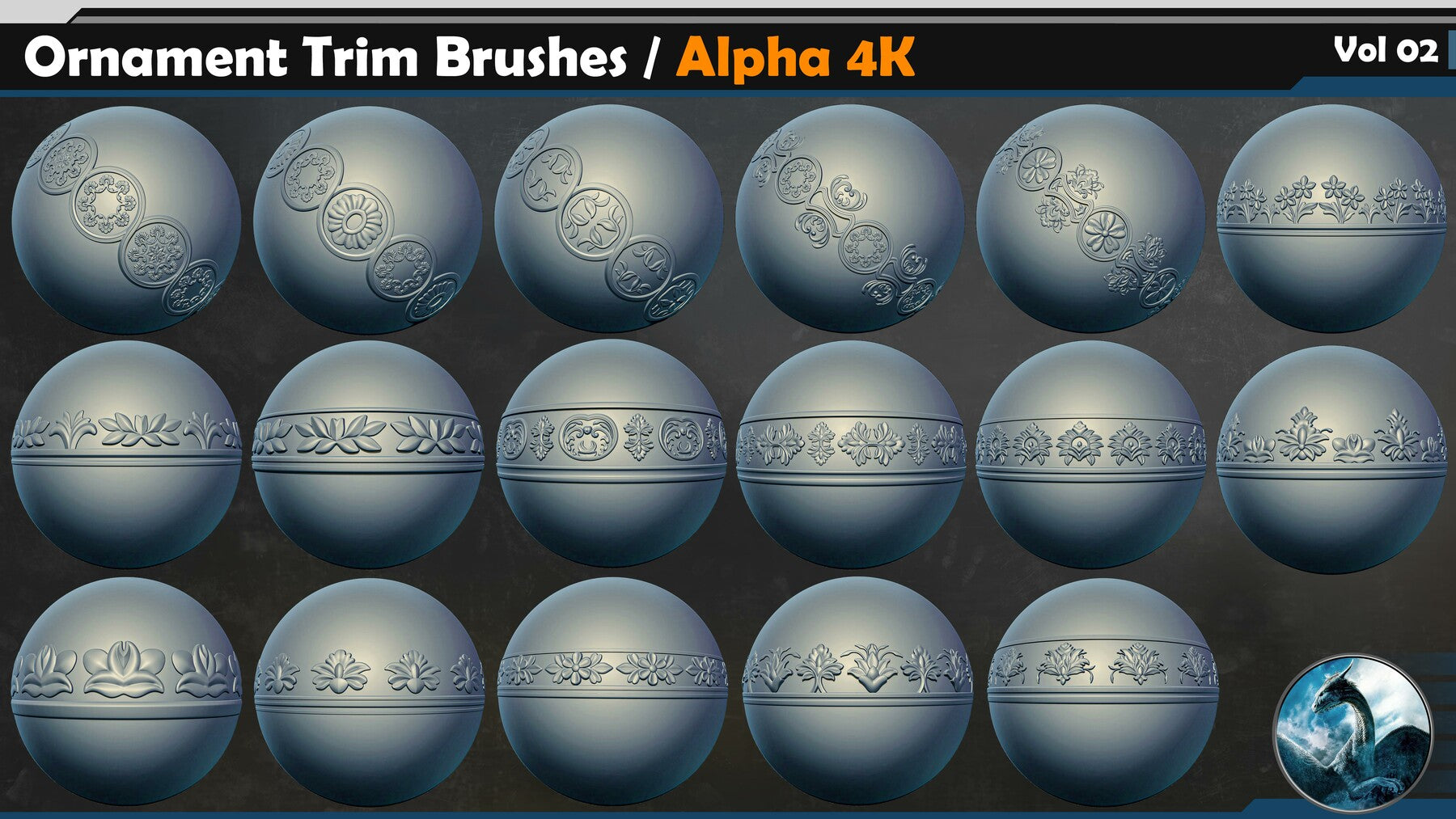 Ornament Trim Brushes Vol 02