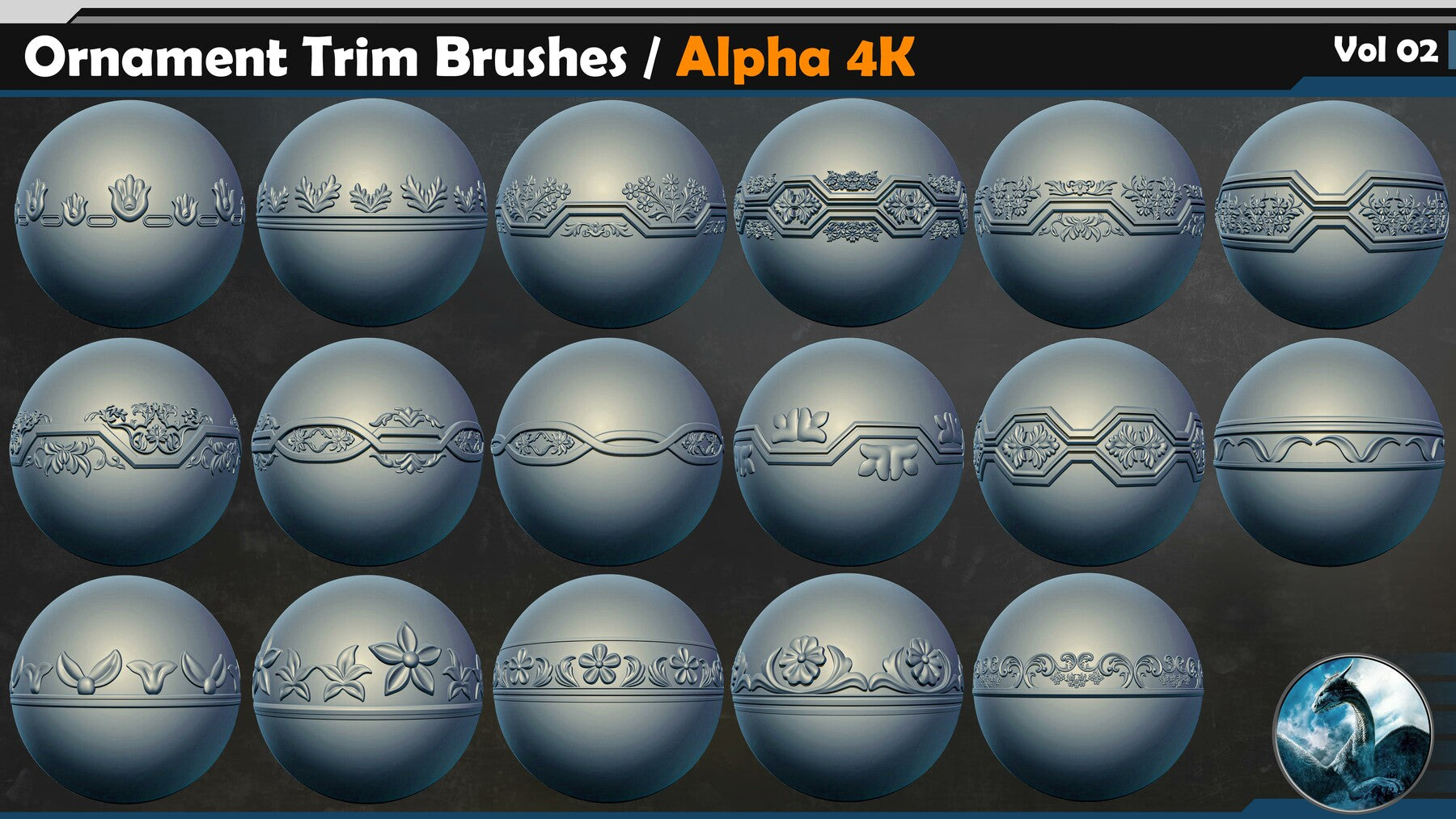 Ornament Trim Brushes Vol 02