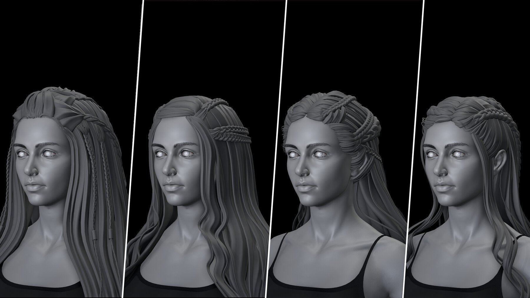 Female Hair IMM Brushes ( 40 Female Hairstyles )