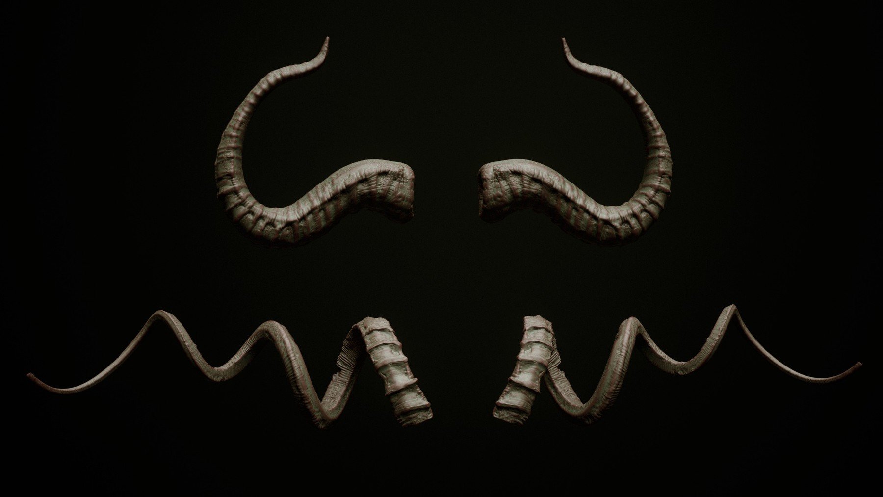 HORNS - 60 Horns, Antlers, Frills & Horn Sockets IMM + VDM