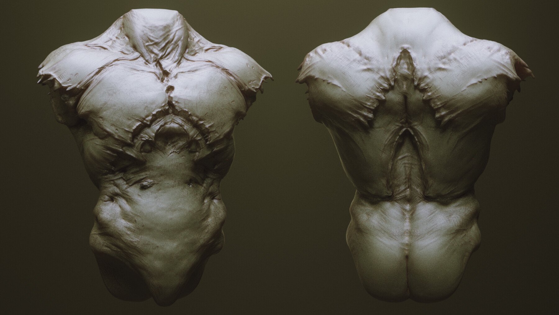 TORSOS - 33 Character & Creature Zbrush Insertmesh Brush