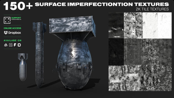 150+ Surface Imperfection Maps, Stencils