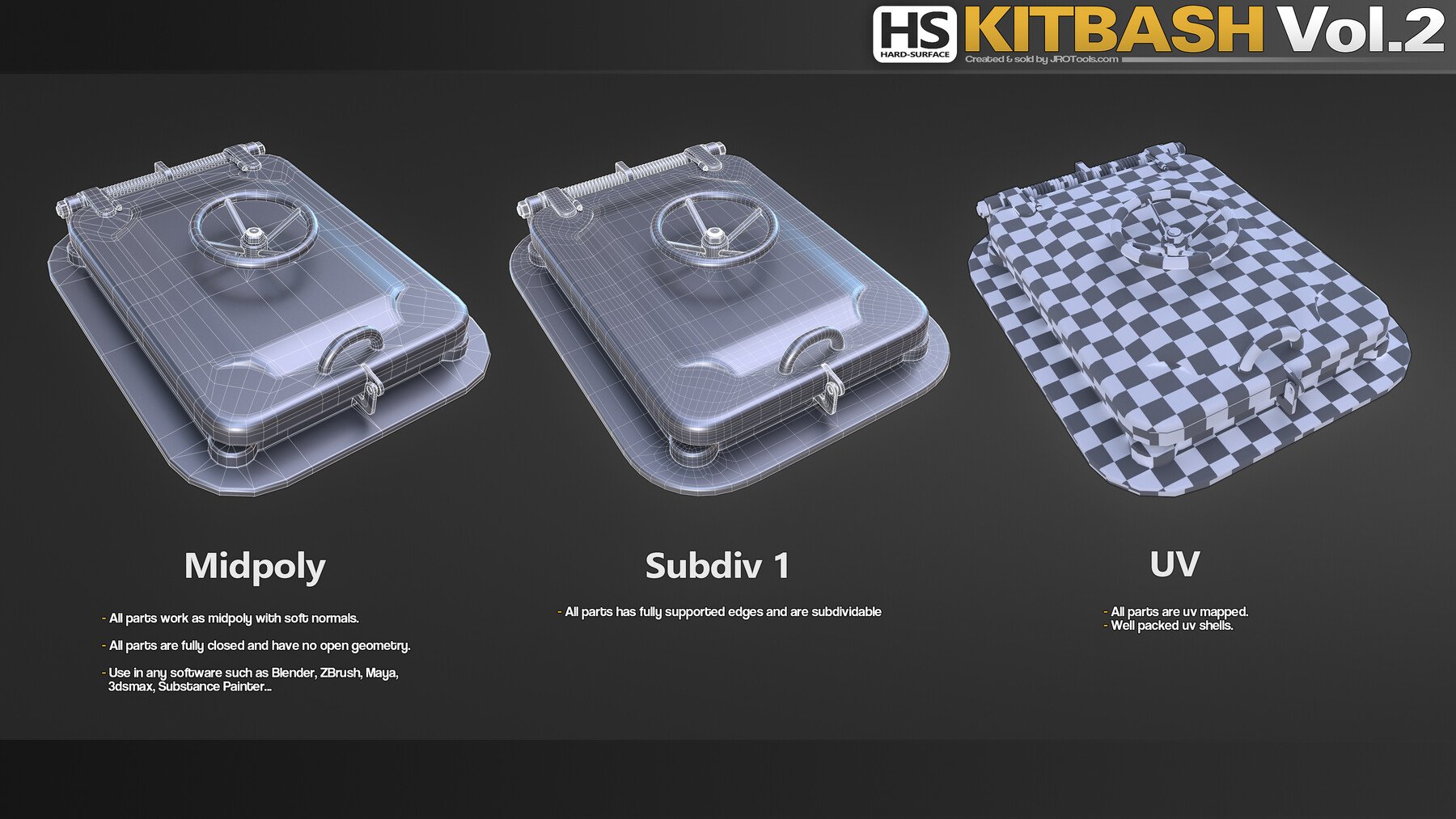 Hard-Surface Kitbash Vol.2 - Hatches & Covers