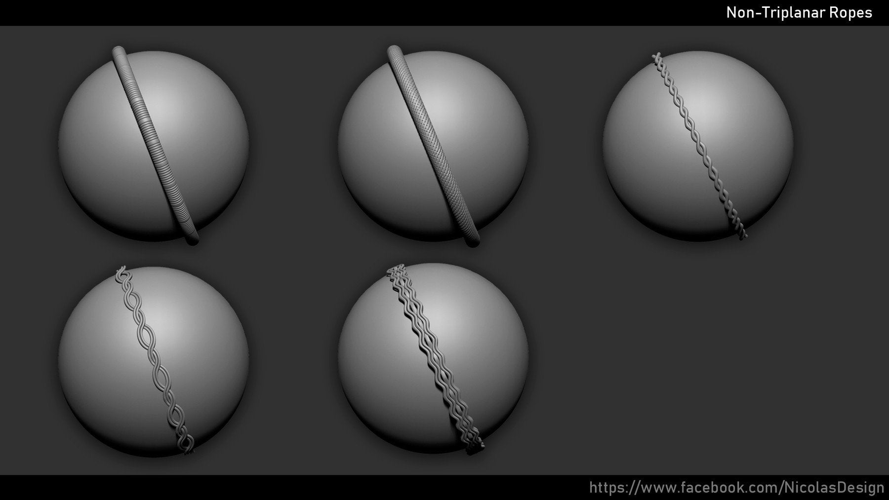 Zbrush - 20 Ropes IMM Brush + Meshes