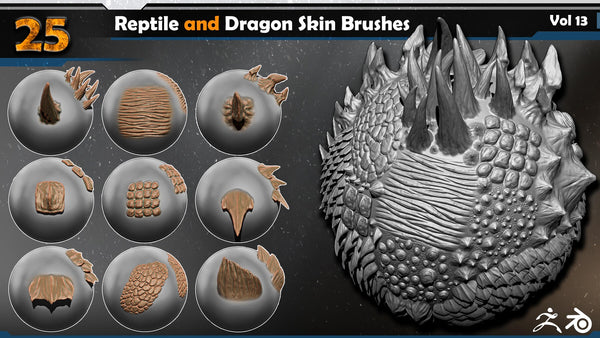 Reptile and Dragon Scale Brushes Vol 13