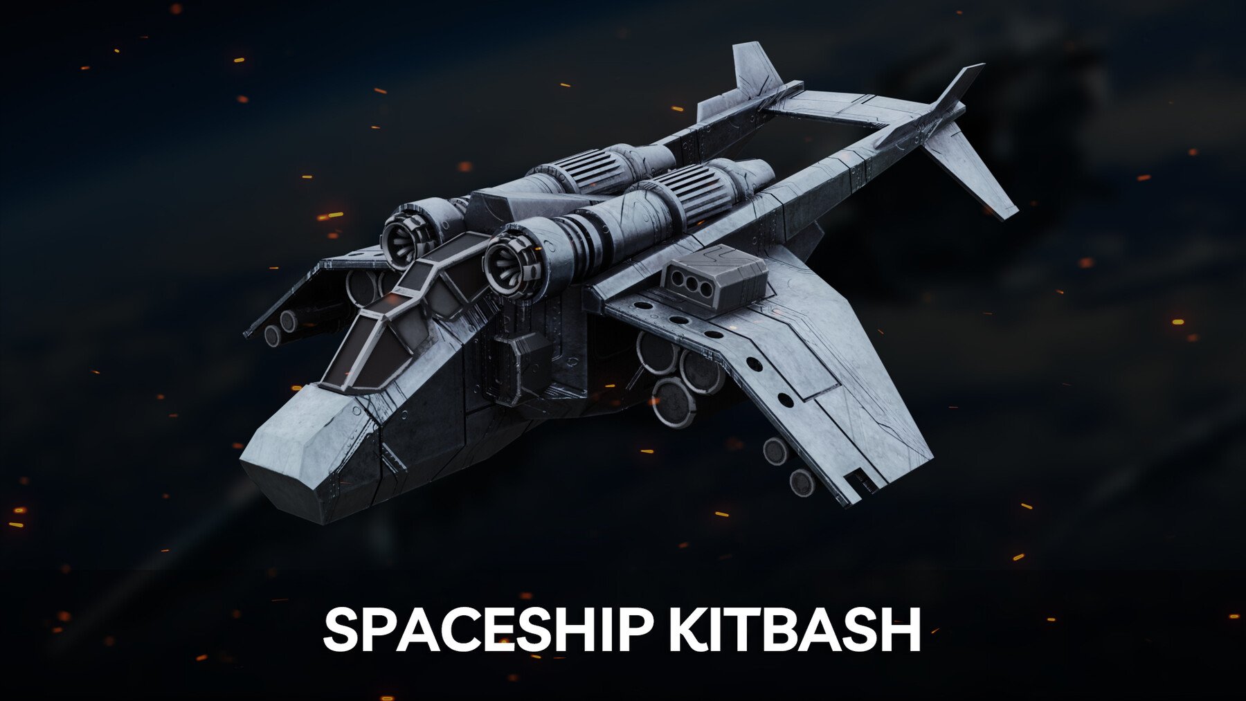 34 Spaceships Kitbash + Texture & UV's For Concept Art And Game